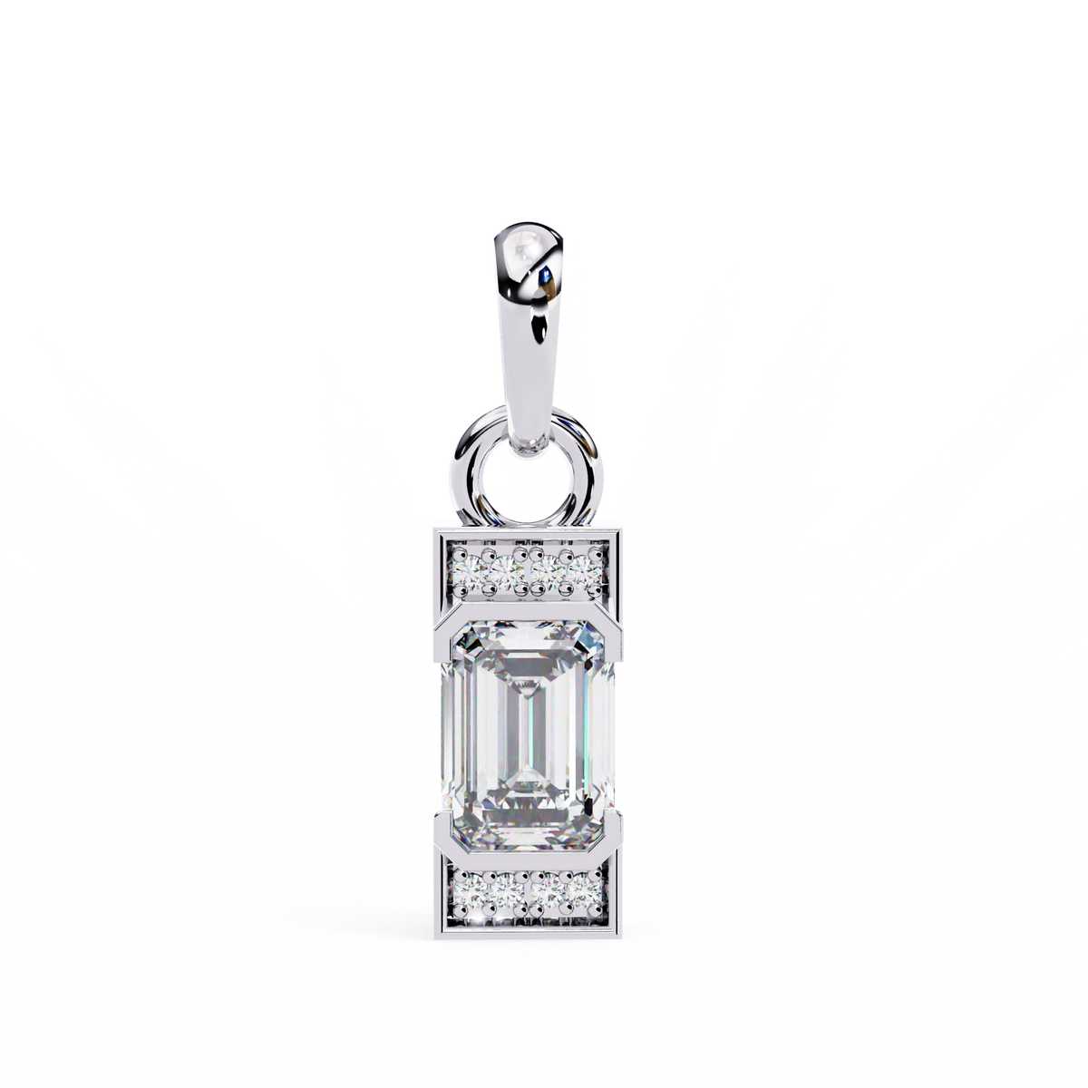 The Éclat Baguette Diamond Pendant