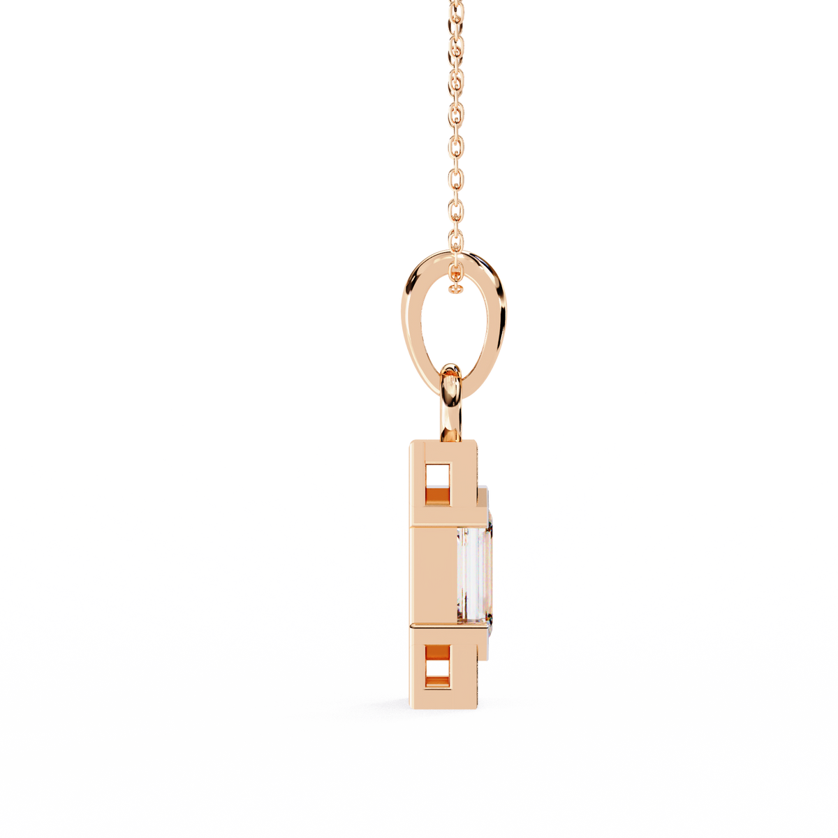 The Éclat Baguette Diamond Pendant