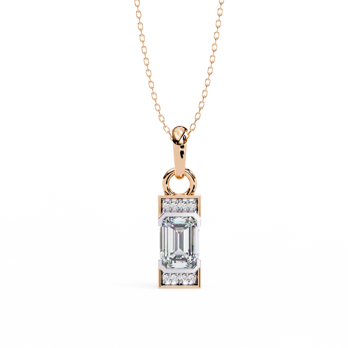 The Éclat Baguette Diamond Pendant