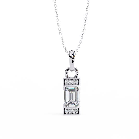 The Éclat Baguette Diamond Pendant