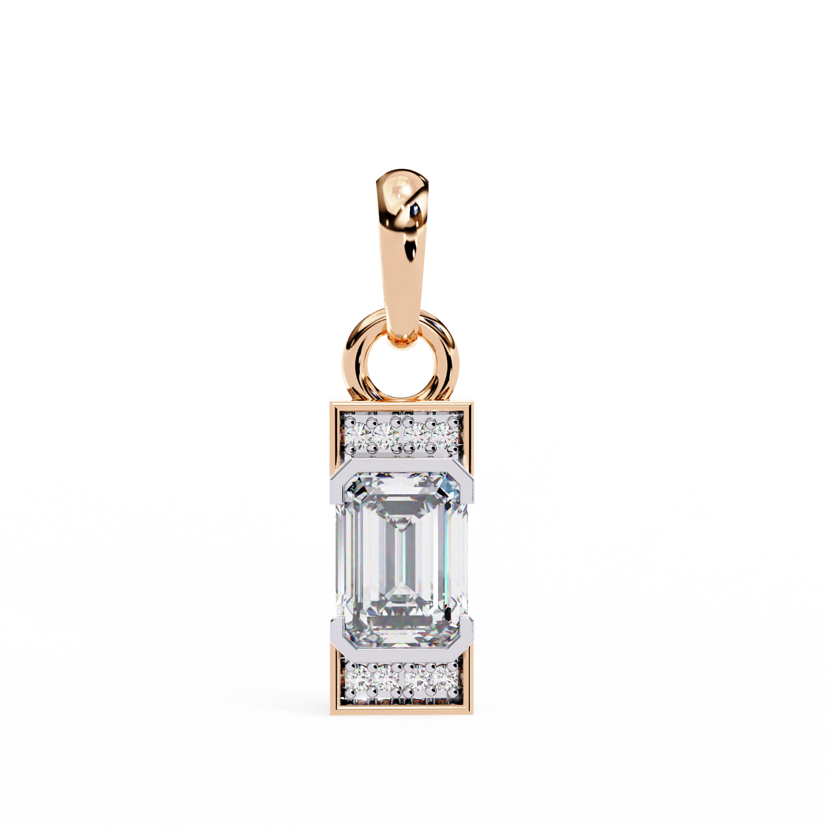 The Éclat Baguette Diamond Pendant