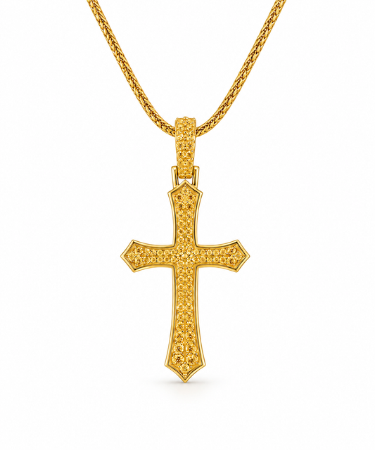 Aurelia Yellow Diamond Cross Pendant