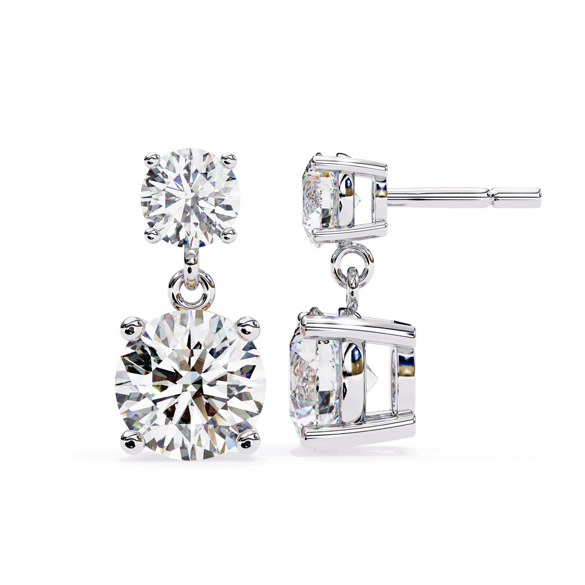 Celestial Twin-Drop Diamond Earrings (4cts)