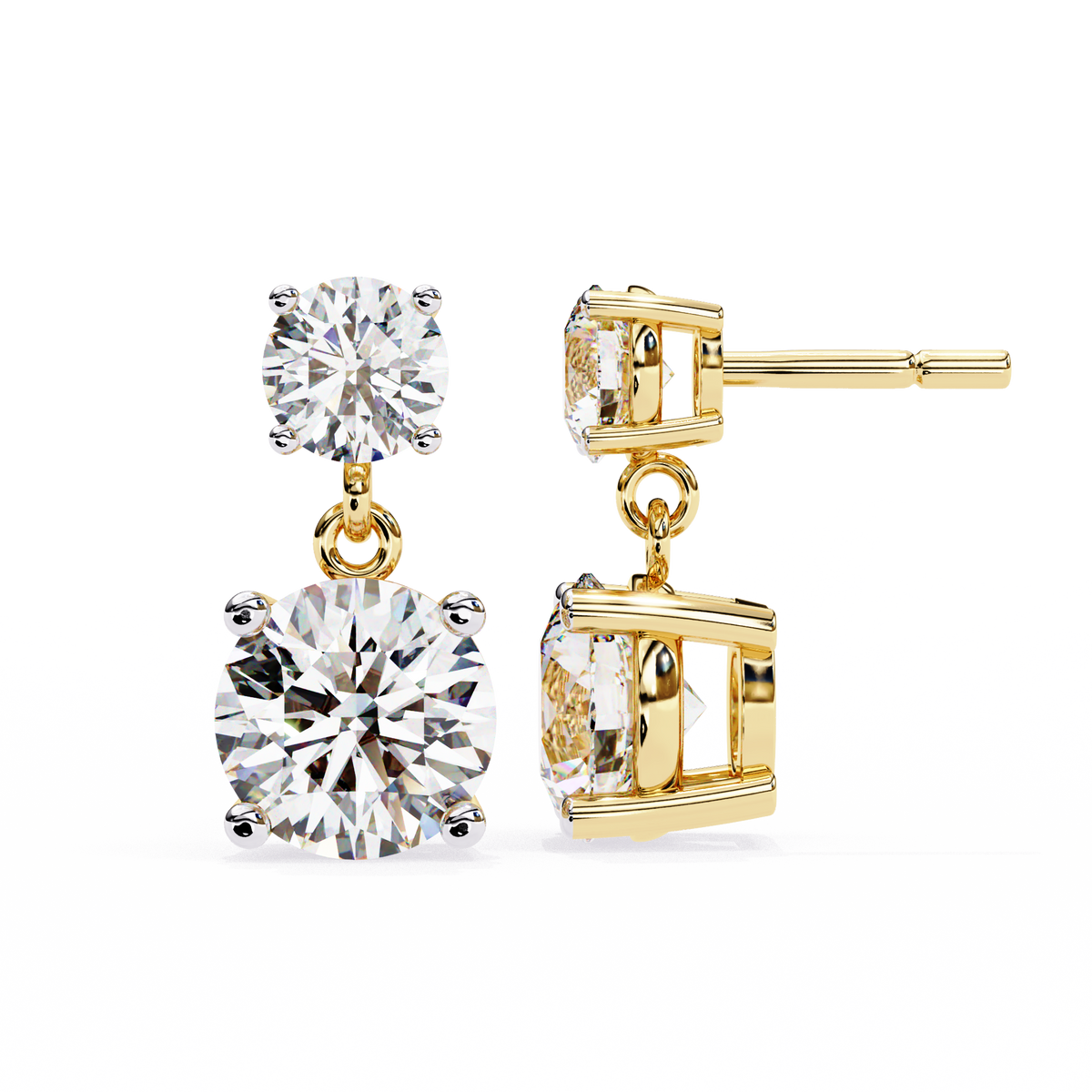Celestial Twin-Drop Diamond Earrings (4cts)