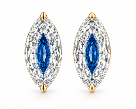 The Éclipse Bleu 10-Carat Diamond Earrings