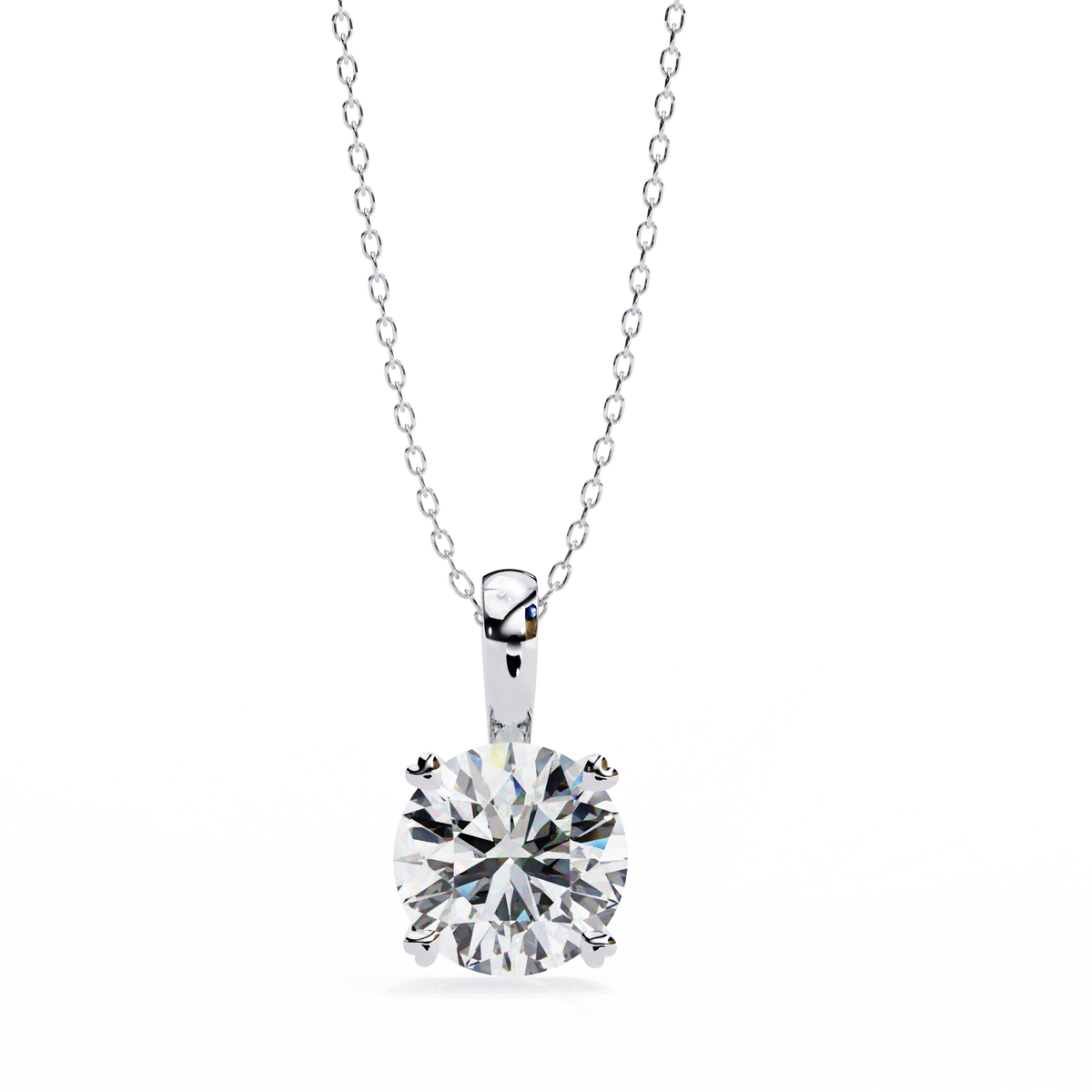 Celestine Round Brilliant Diamond Pendant