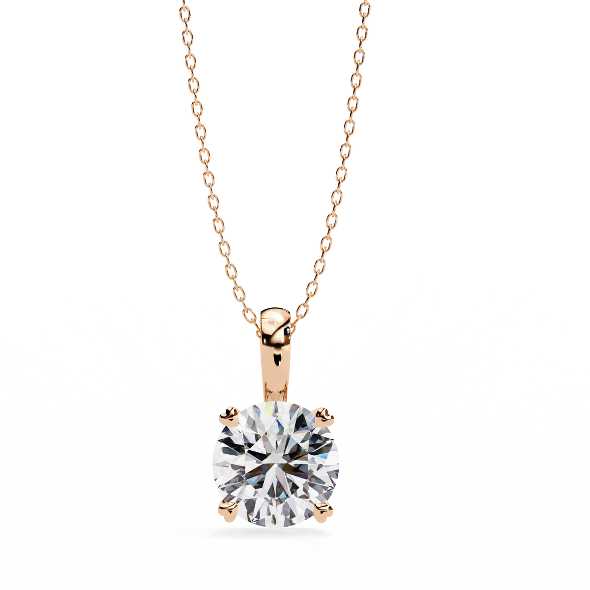 Celestine Round Brilliant Diamond Pendant