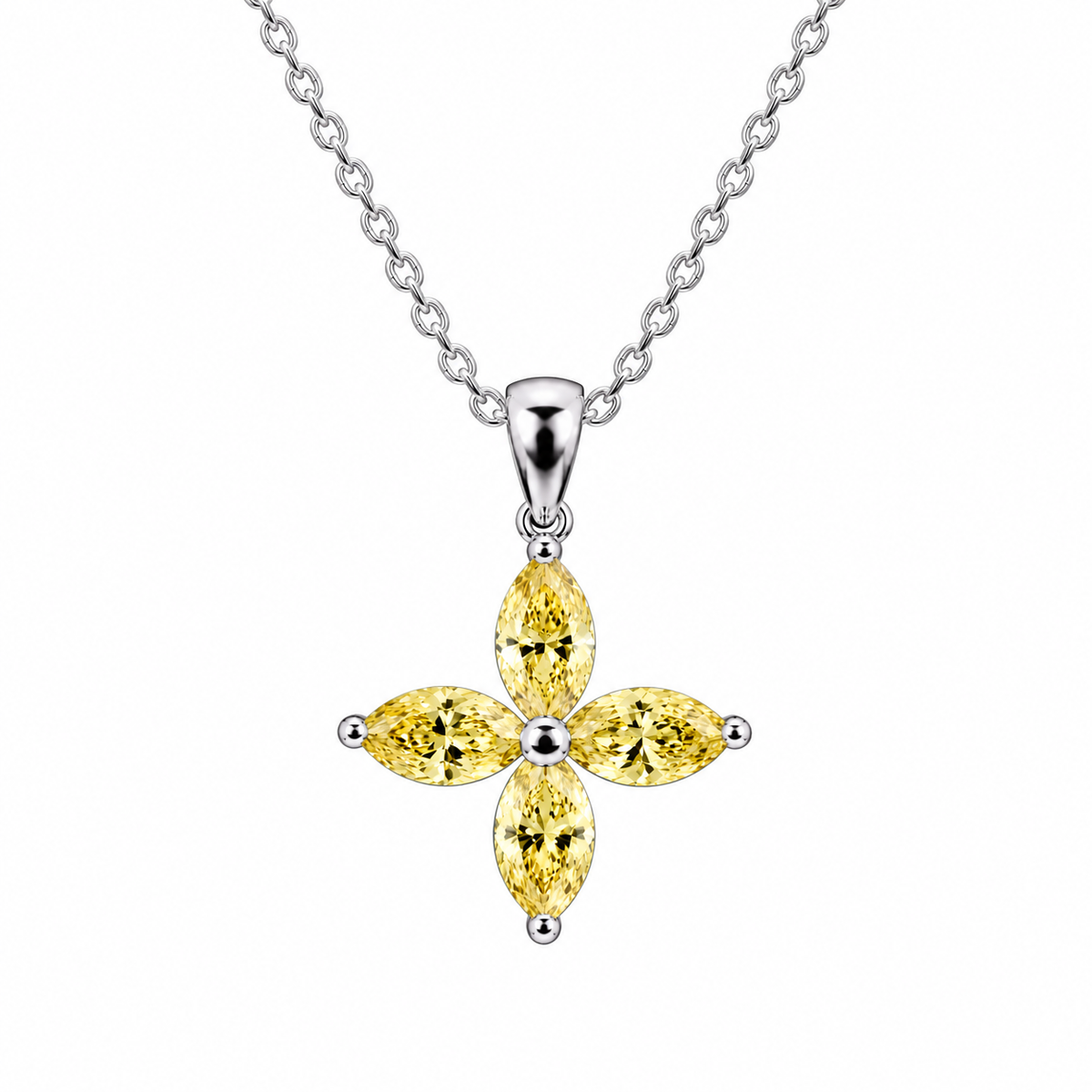 The Yellow Marquise Blossom Pendant