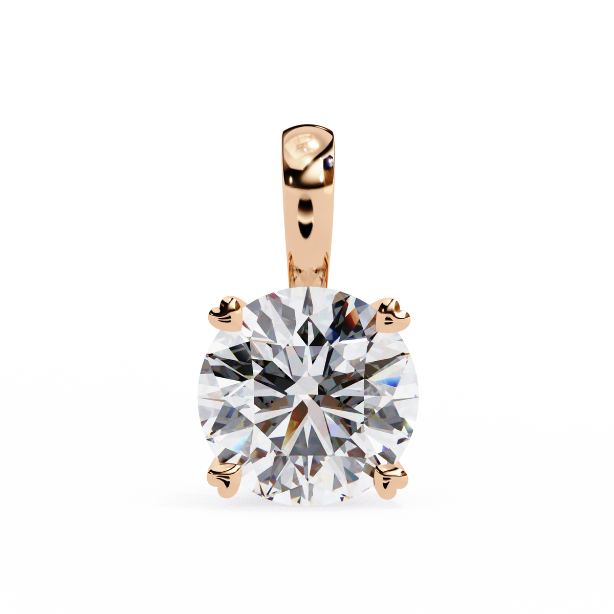 Celestine Round Brilliant Diamond Pendant