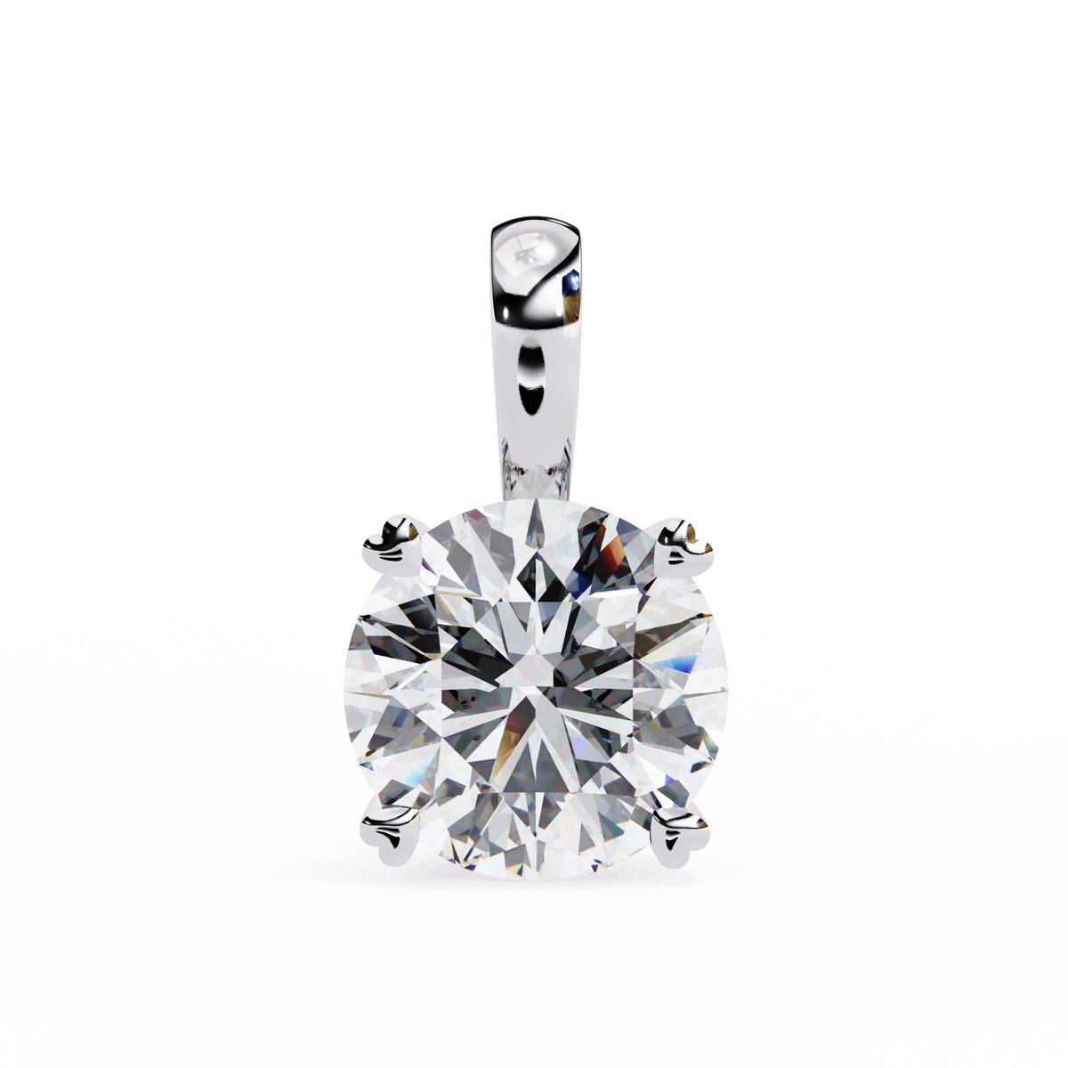 Celestine Round Brilliant Diamond Pendant