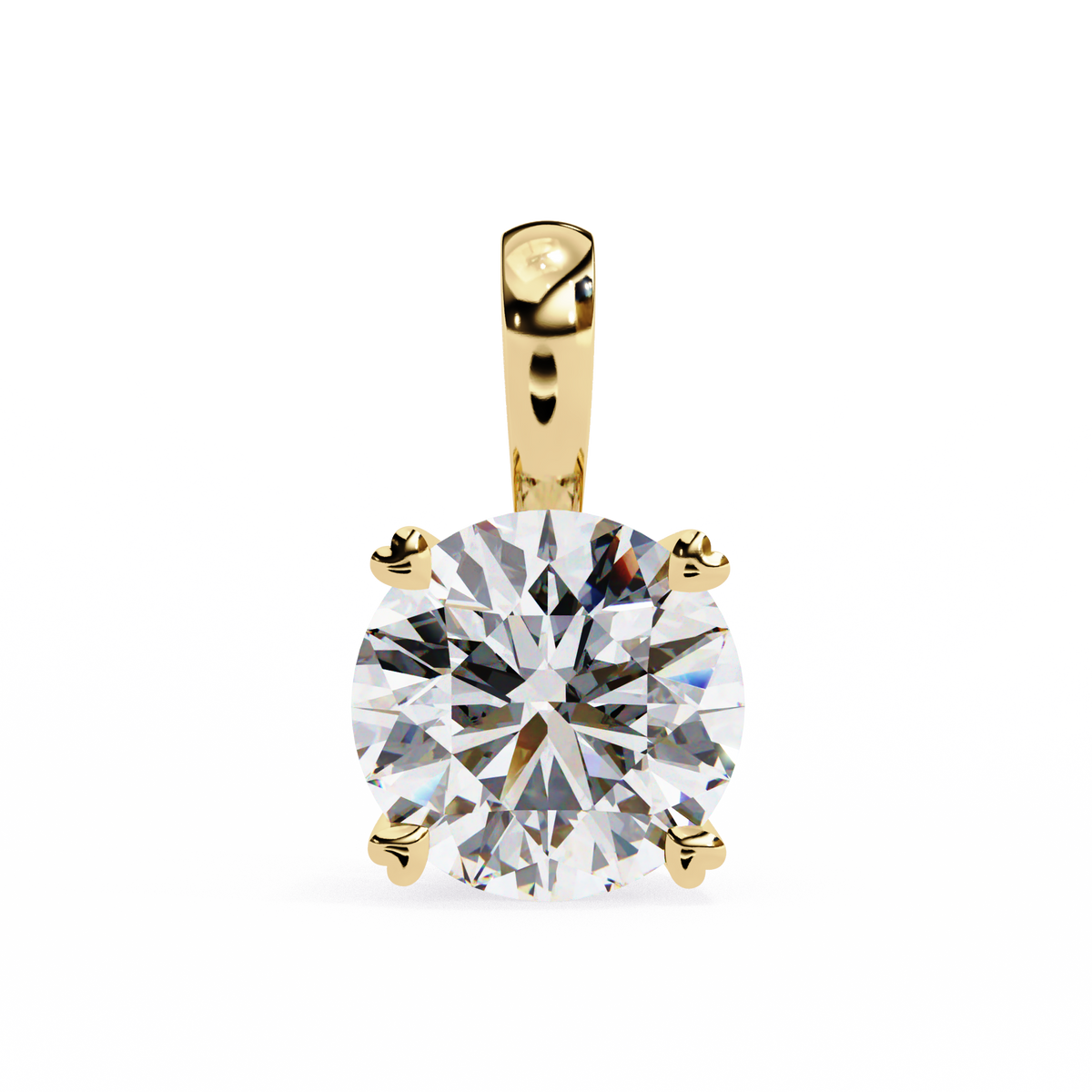 Celestine Round Brilliant Diamond Pendant