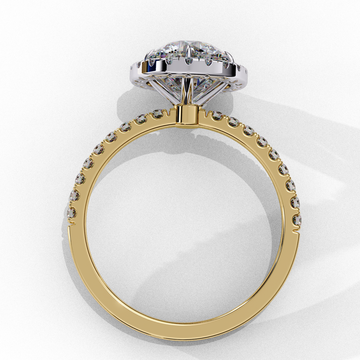 Celeste Round Halo Diamond Ring