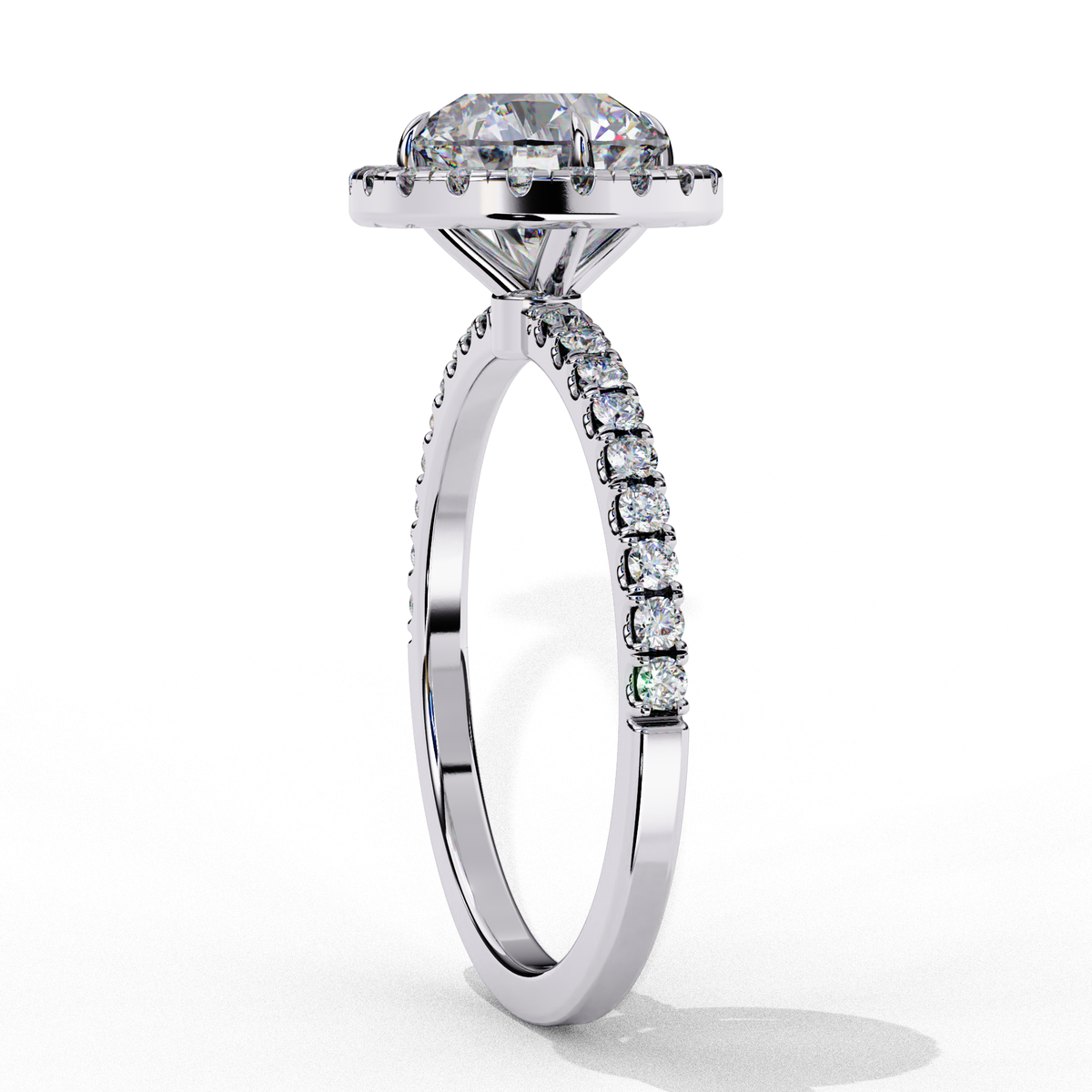 Celeste Round Halo Diamond Ring