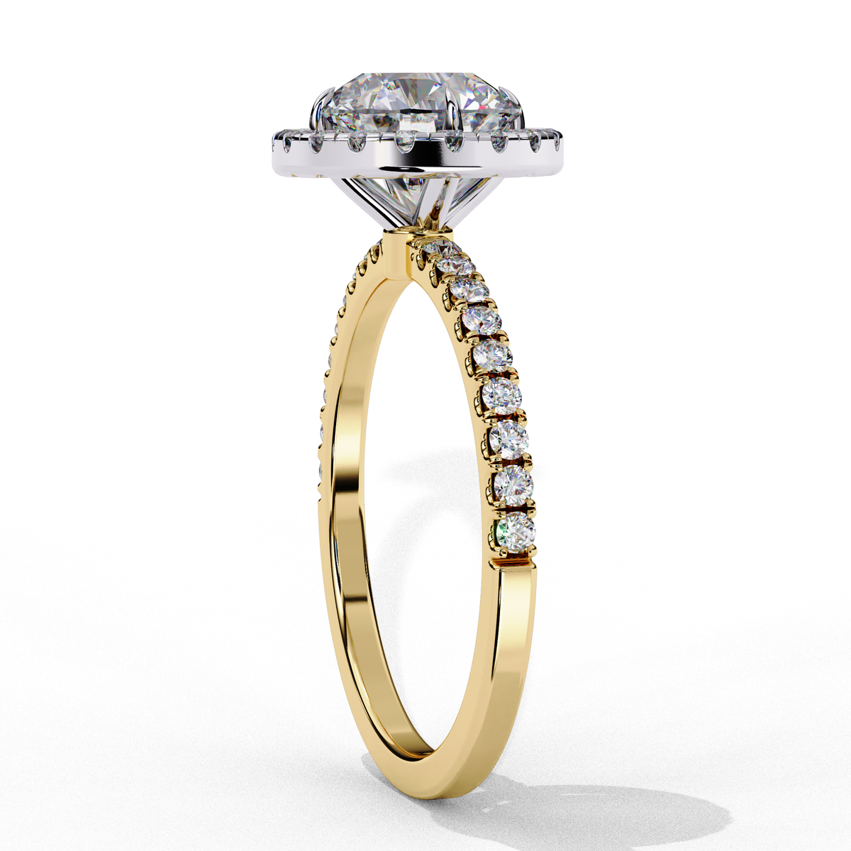 Celeste Round Halo Diamond Ring