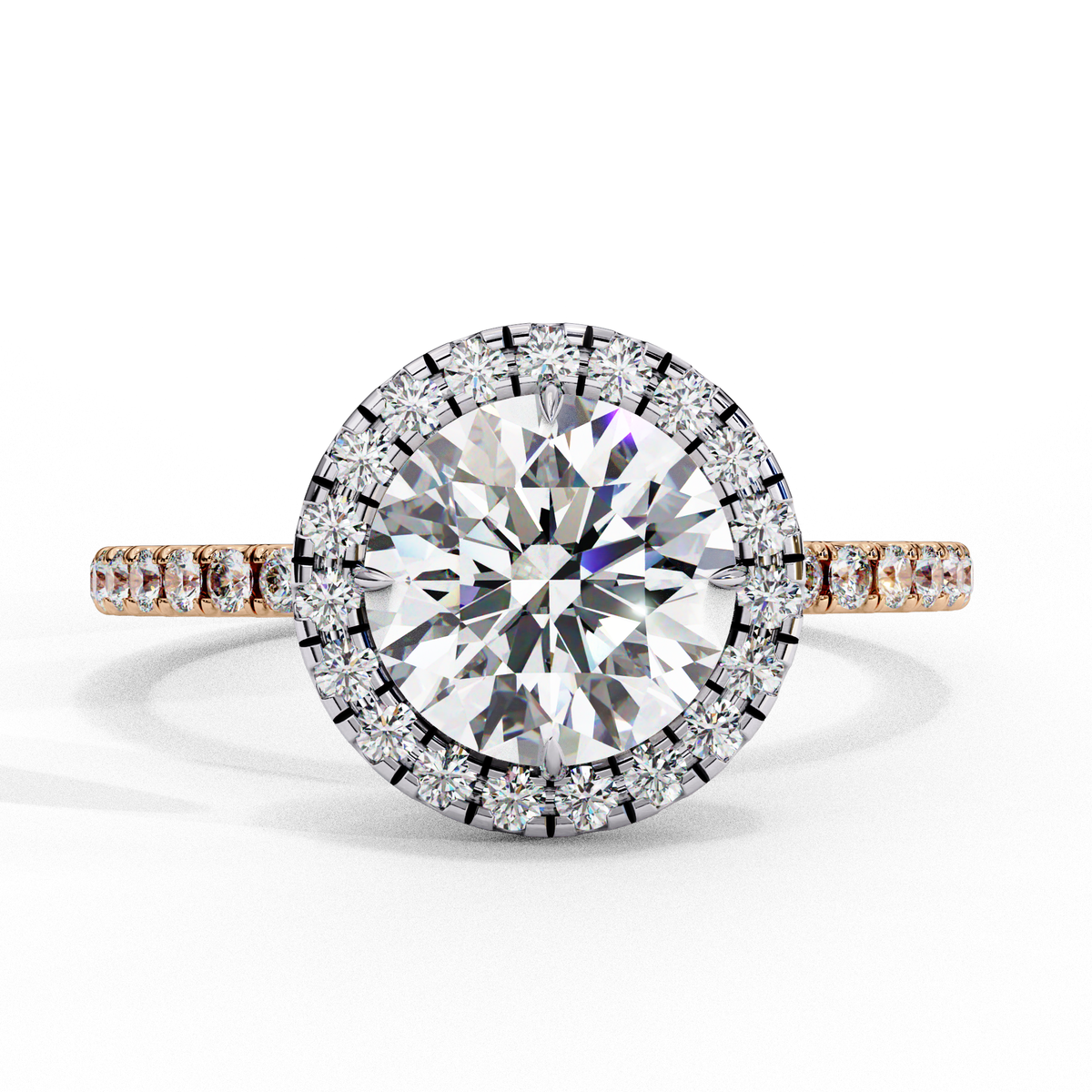Celeste Round Halo Diamond Ring