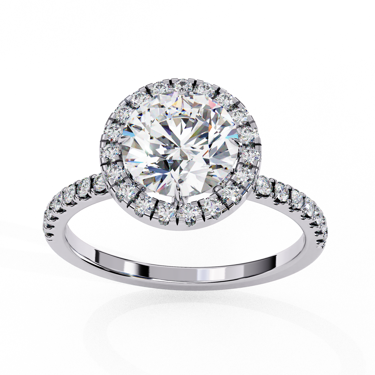 Celeste Round Halo Diamond Ring