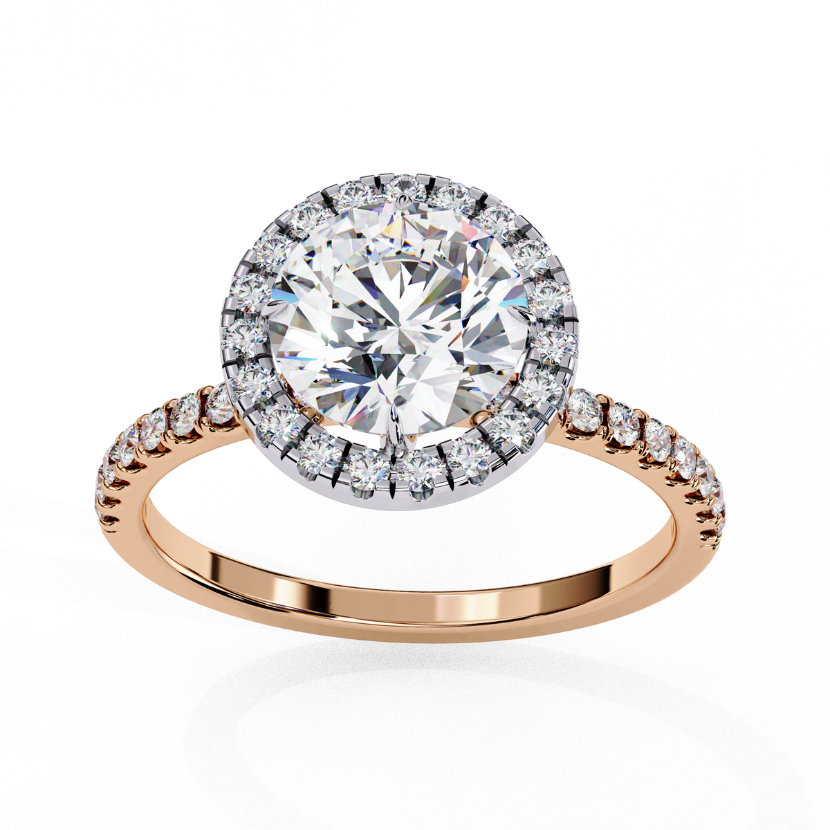 Celeste Round Halo Diamond Ring