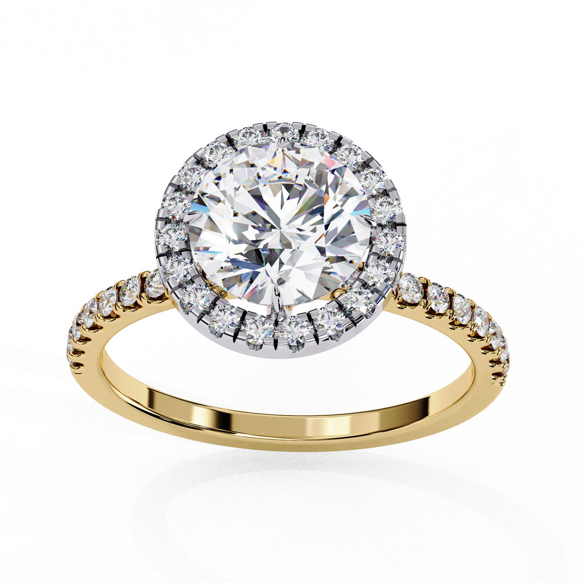 Celeste Round Halo Diamond Ring