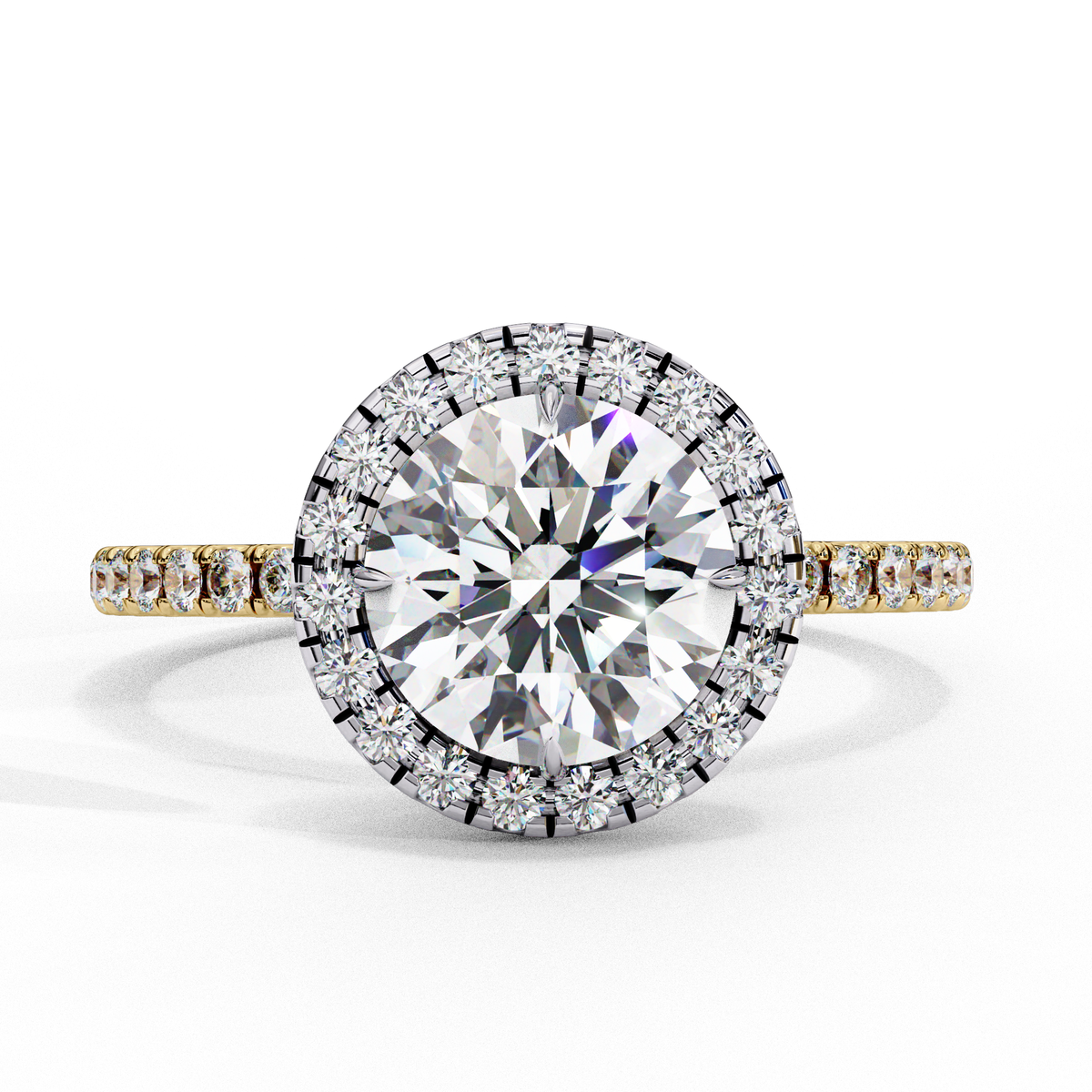 Celeste Round Halo Diamond Ring