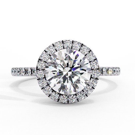 Celeste Round Halo Diamond Ring