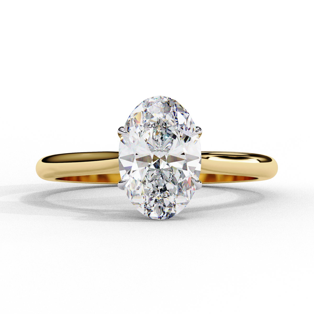 Lumière Oval Diamond Ring
