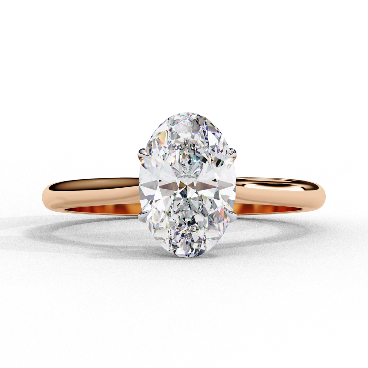 Lumière Oval Diamond Ring