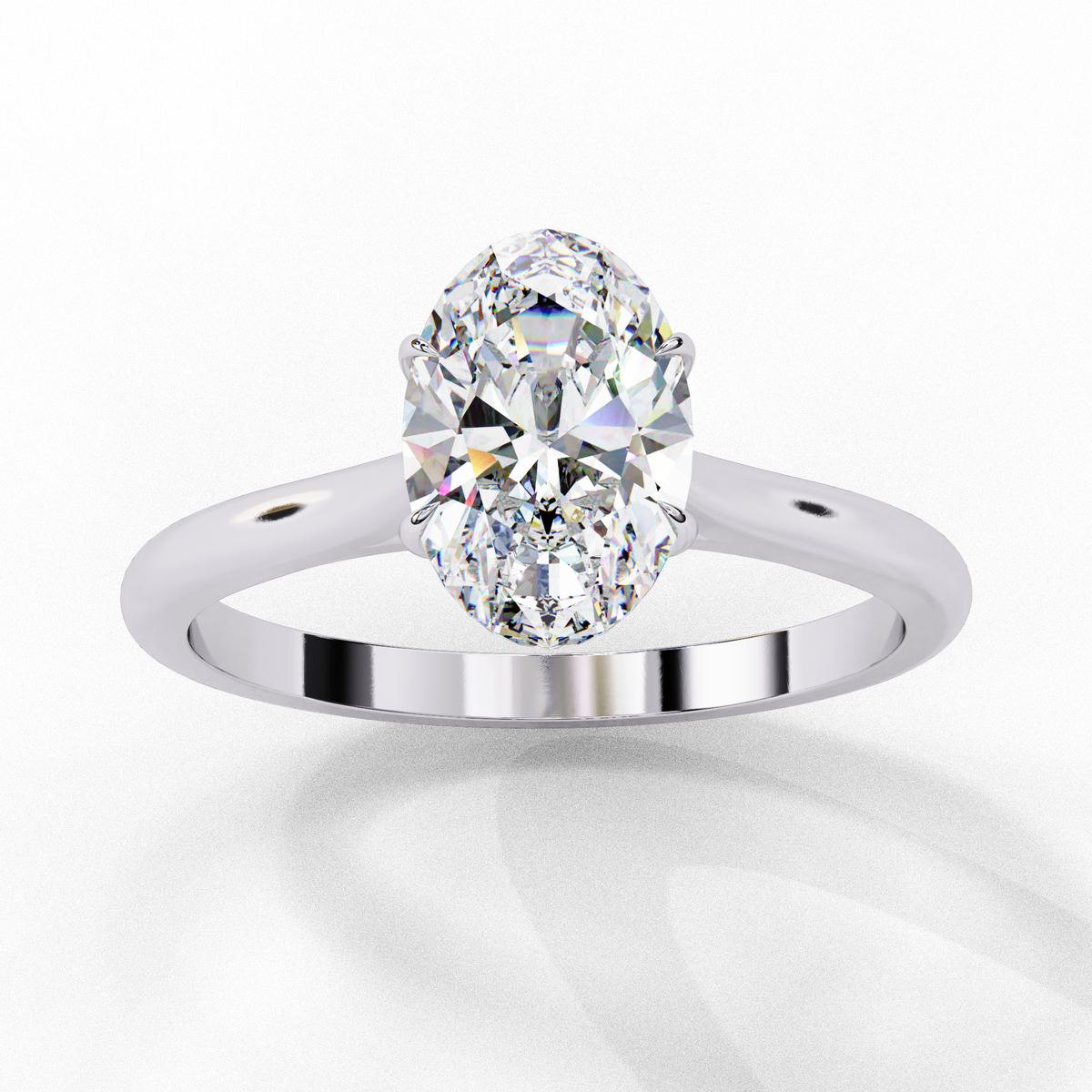 Lumière Oval Diamond Ring