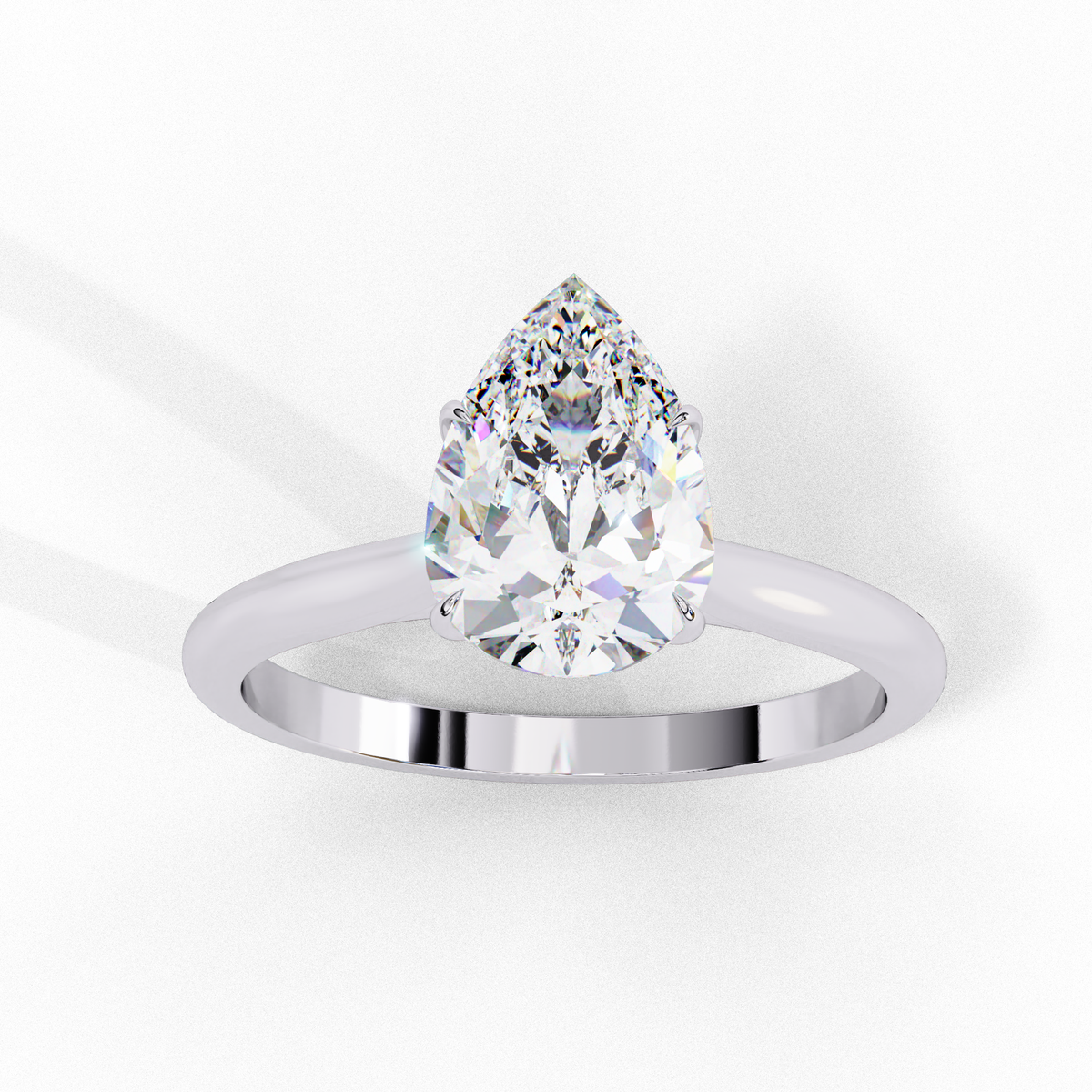 Lumière Pear Diamond Ring