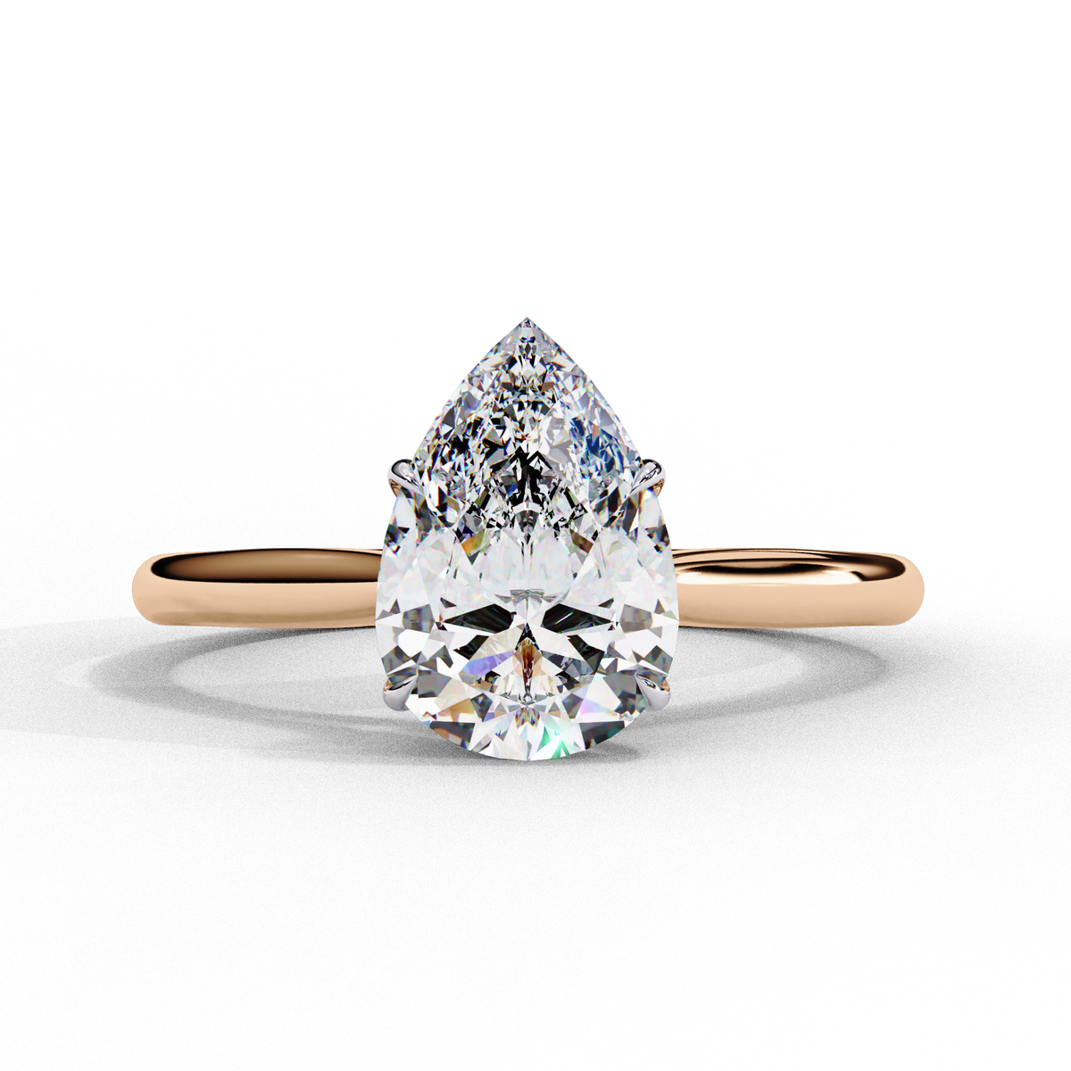 Lumière Pear Diamond Ring
