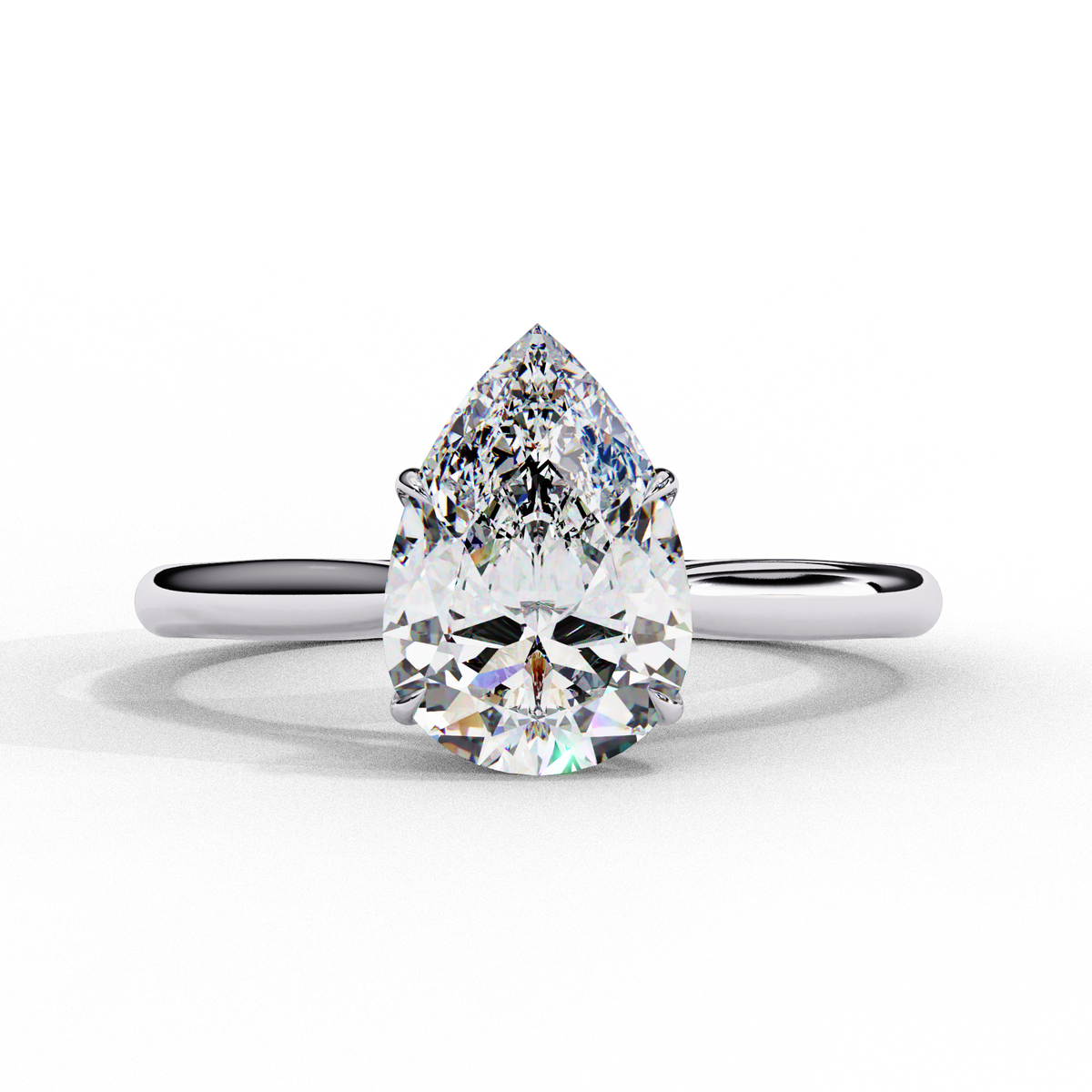 Lumière Pear Diamond Ring