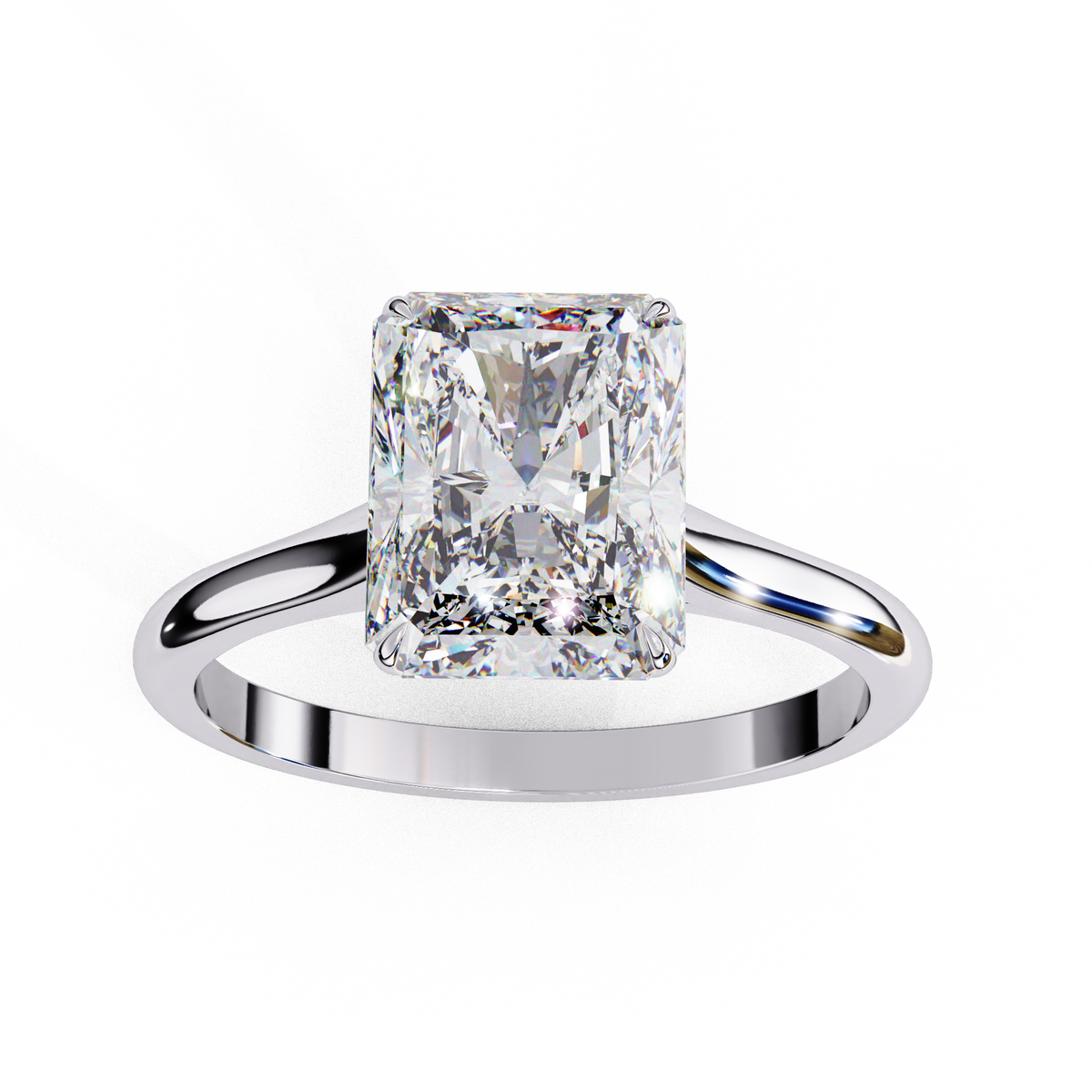 Radiant Cut Solitaire Engagement Ring