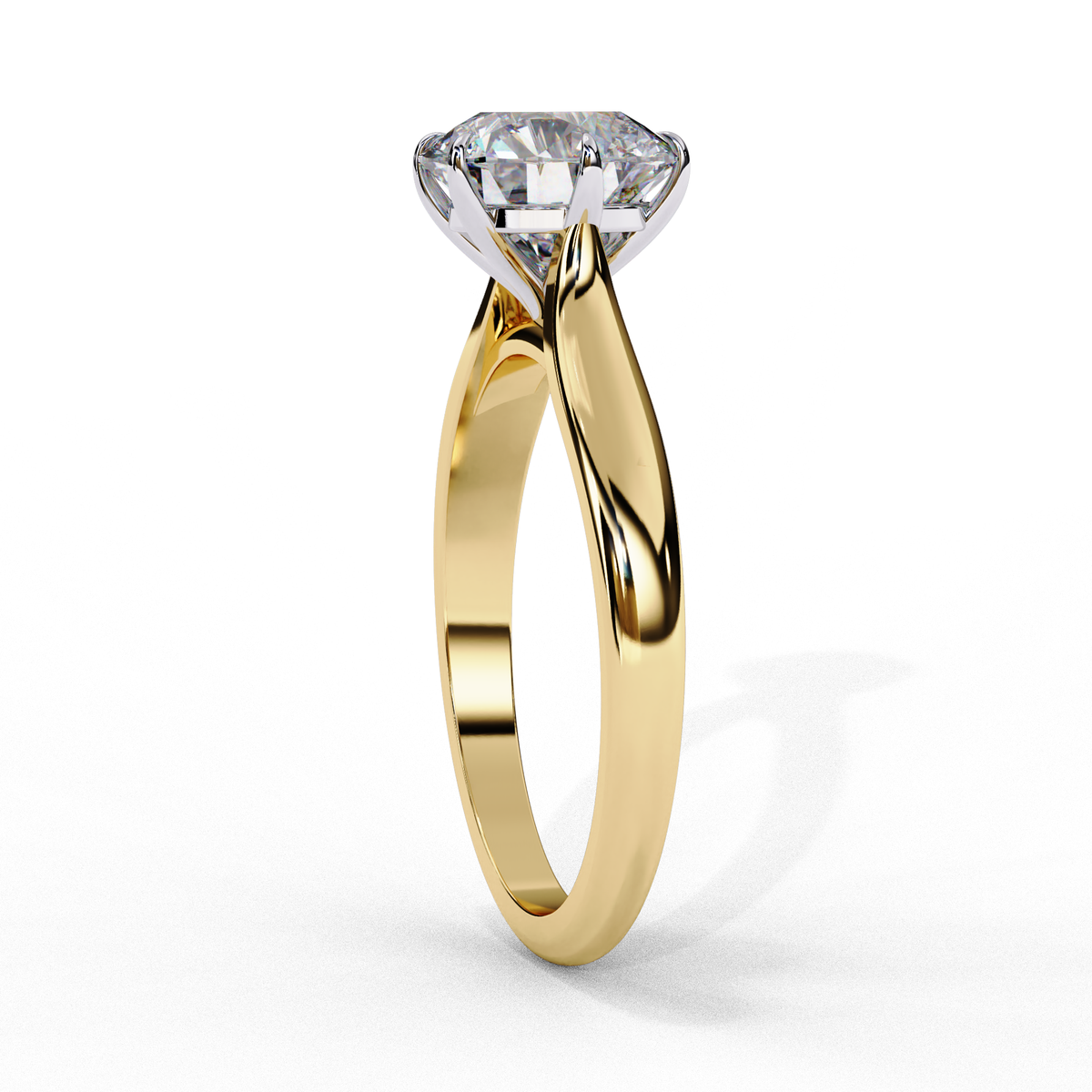 Round Brilliant Cut Six-Prong Solitaire Engagement Ring