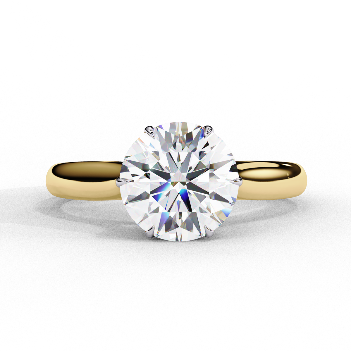 Round Brilliant Cut Six-Prong Solitaire Engagement Ring