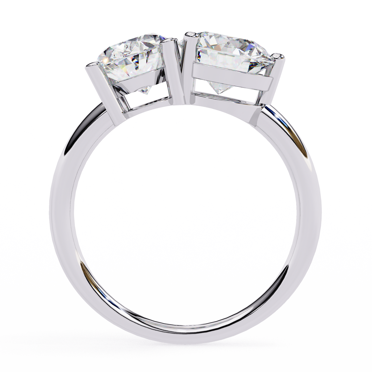 Oval & Round Diamond Toi et Moi Ring