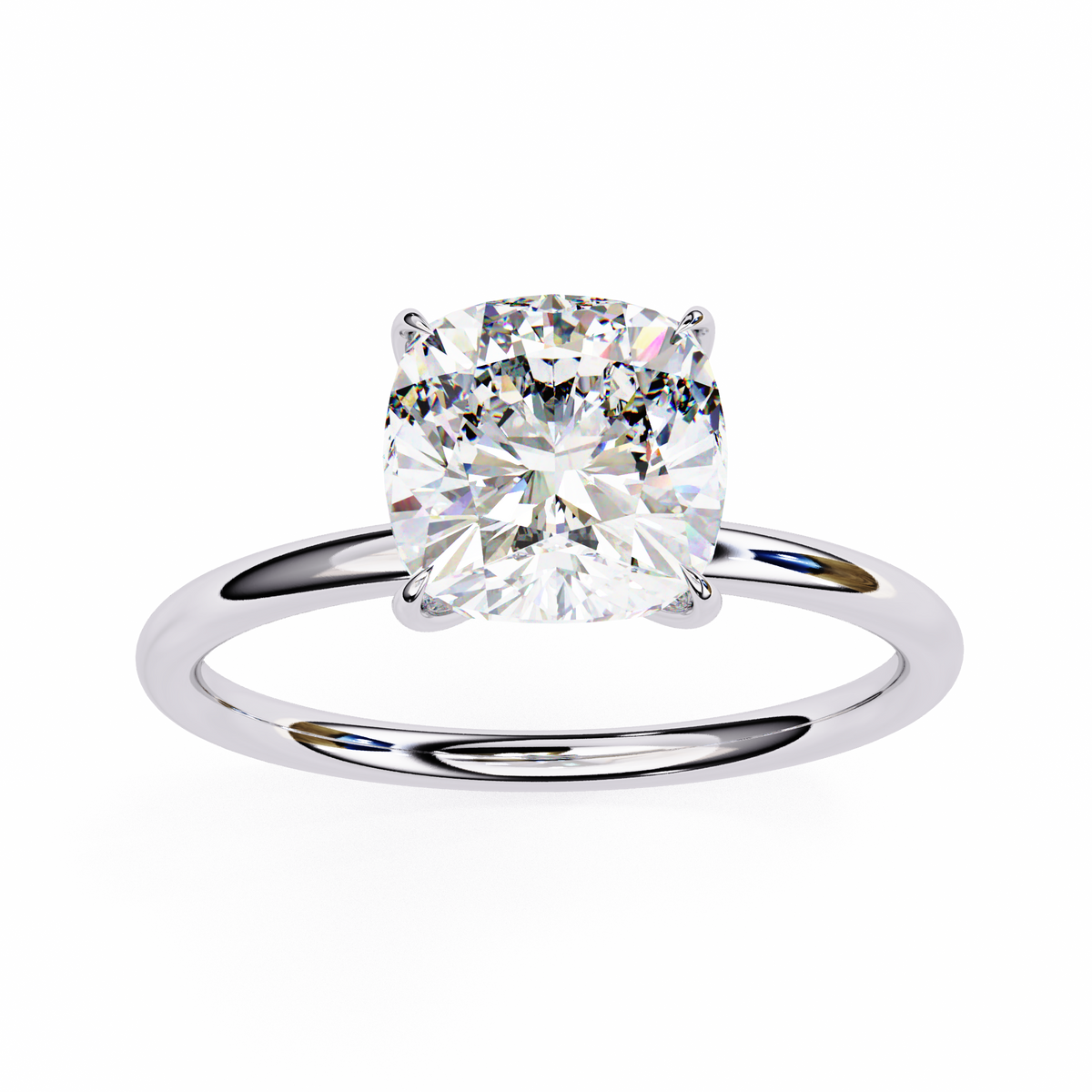 Cushion Cut Solitaire Engagement Ring