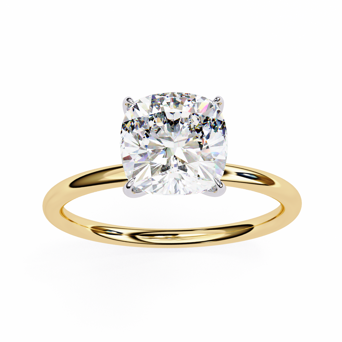 Cushion Cut Solitaire Engagement Ring