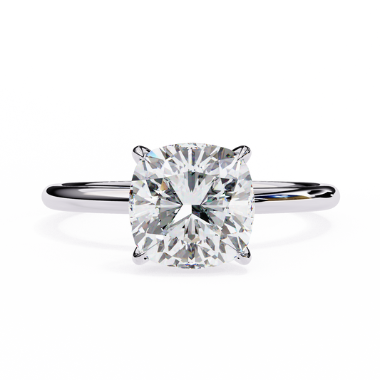 Cushion Cut Solitaire Engagement Ring