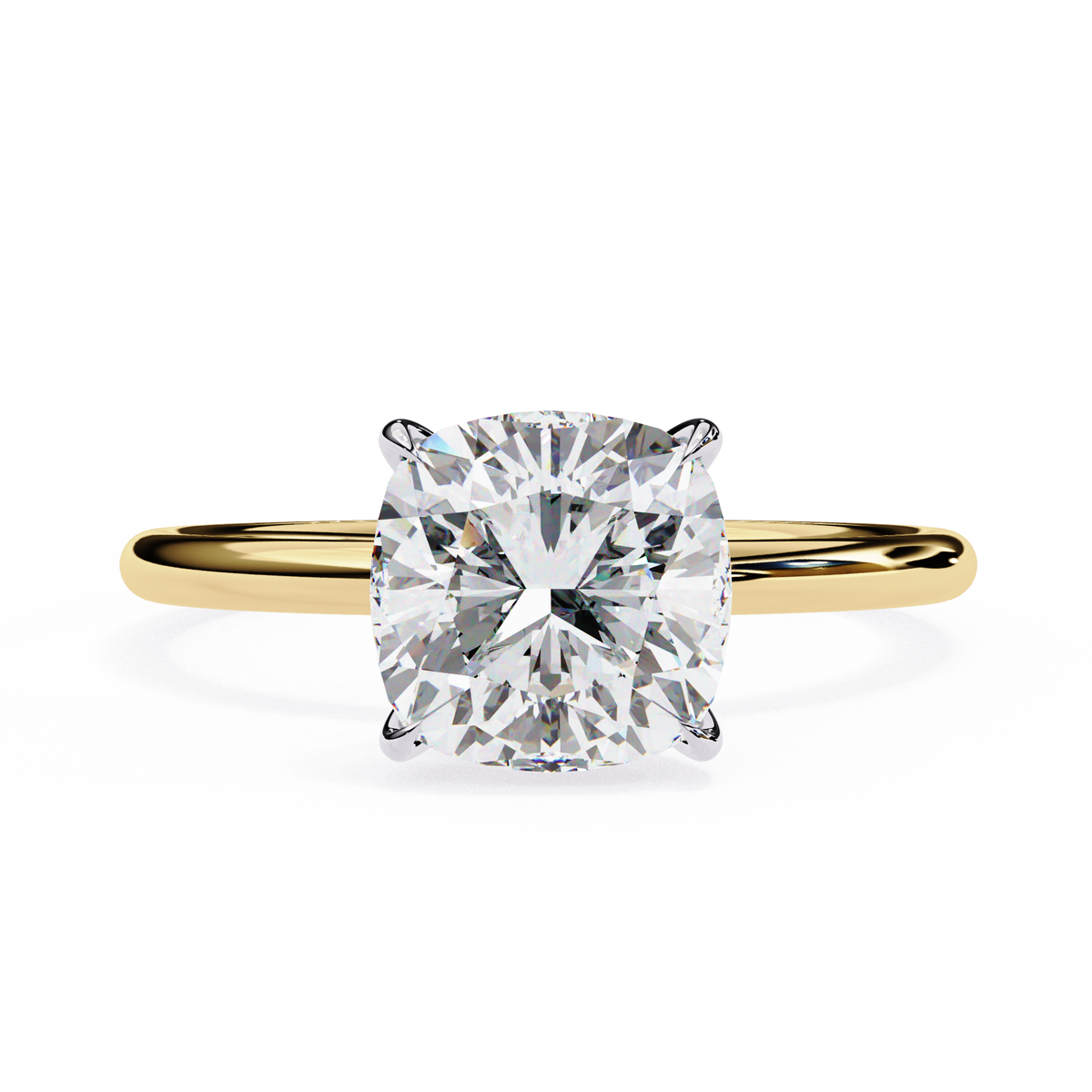 Cushion Cut Solitaire Engagement Ring