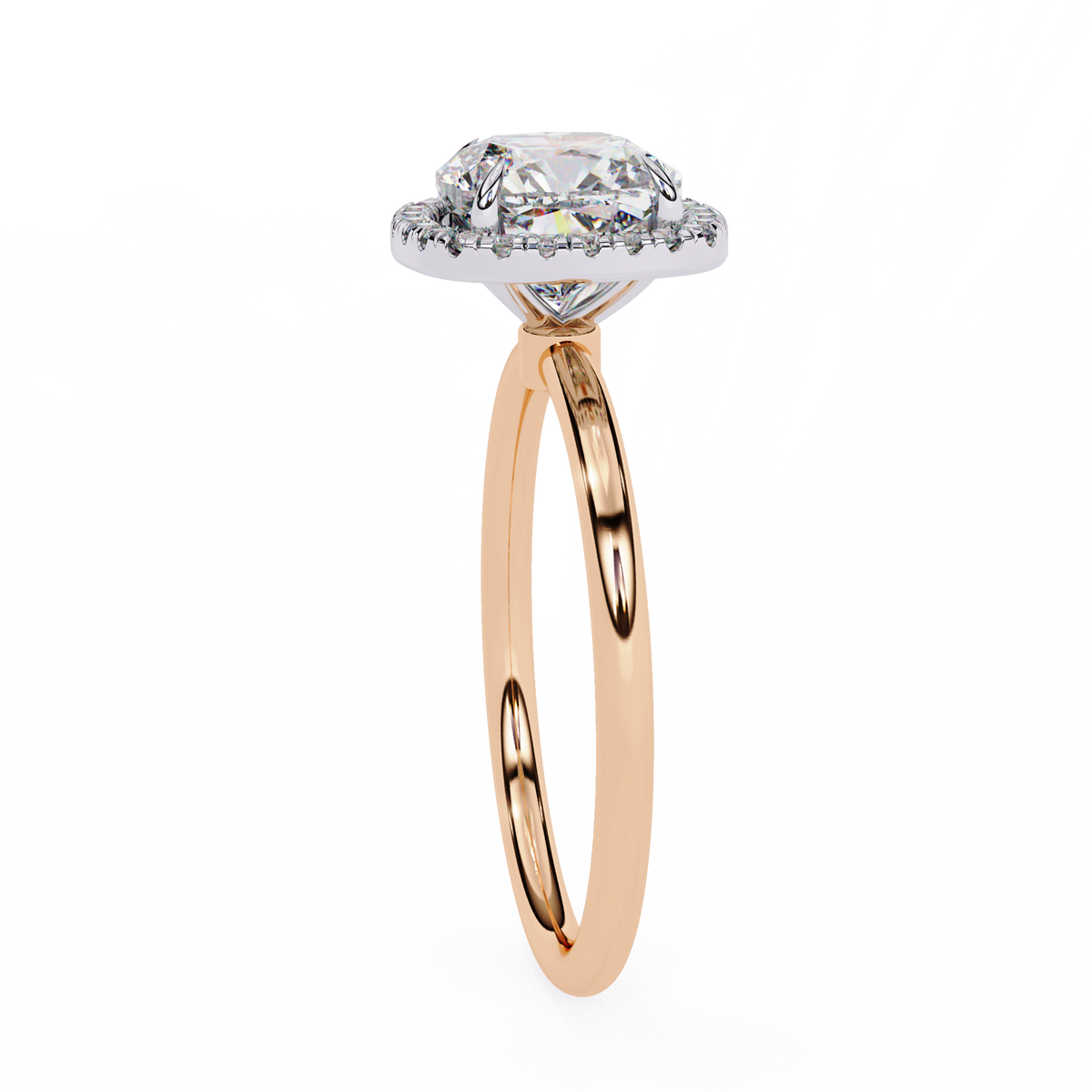 Cushion Cut Halo Diamond Ring