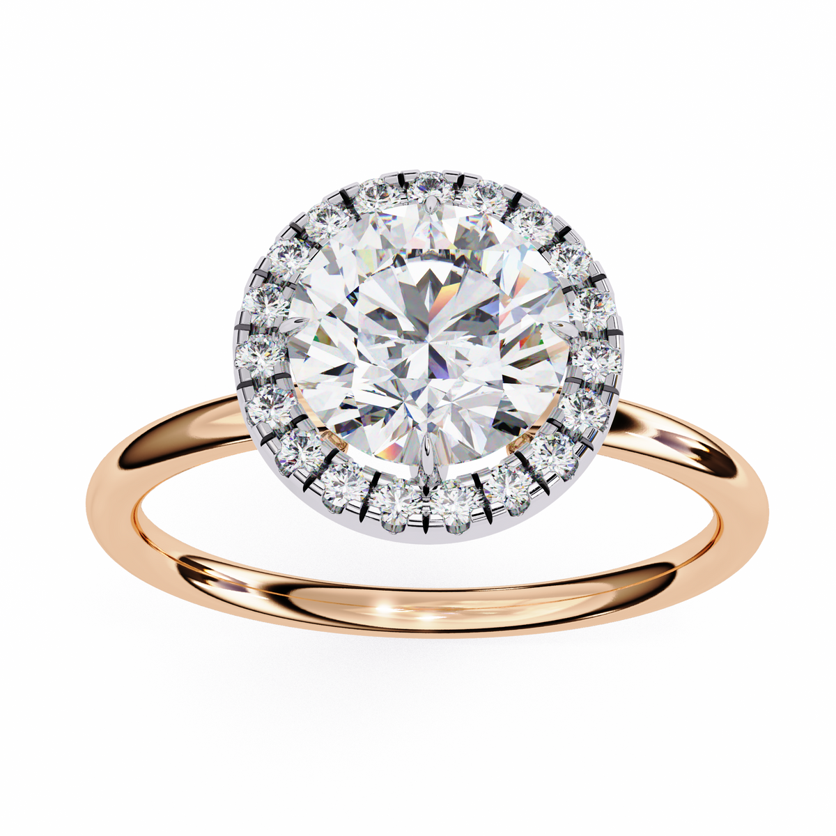 Classic Round Brilliant Halo Diamond Ring