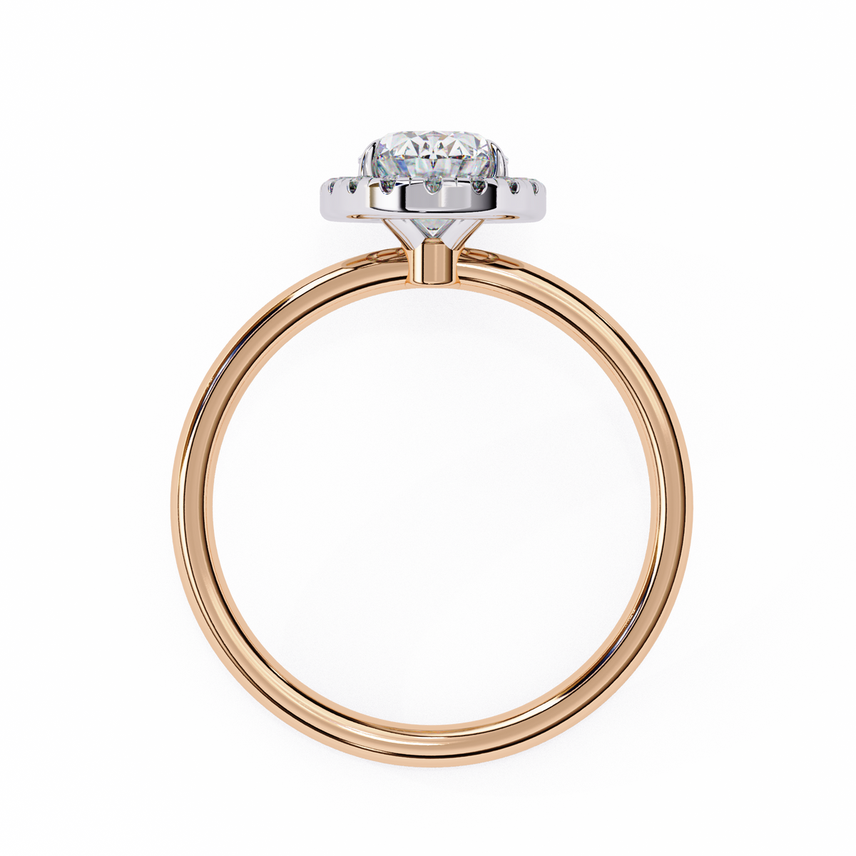 Oval-Cut Halo Diamond Ring