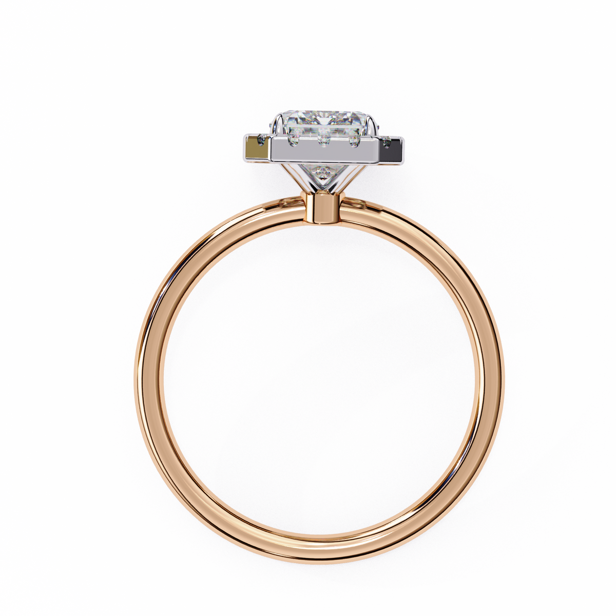 Emerald Cut Halo Diamond Ring