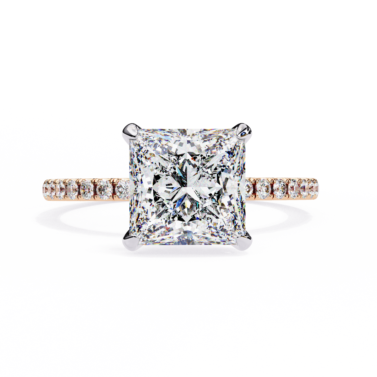 Princess Cut Diamond Halo Ring
