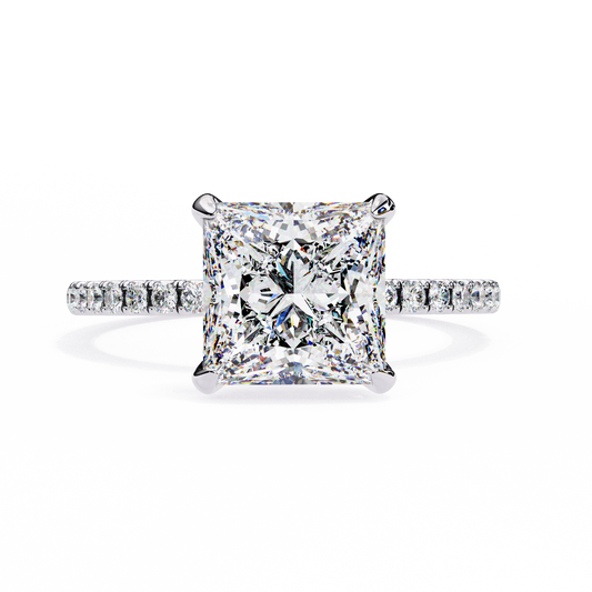 Princess Cut Diamond Halo Ring