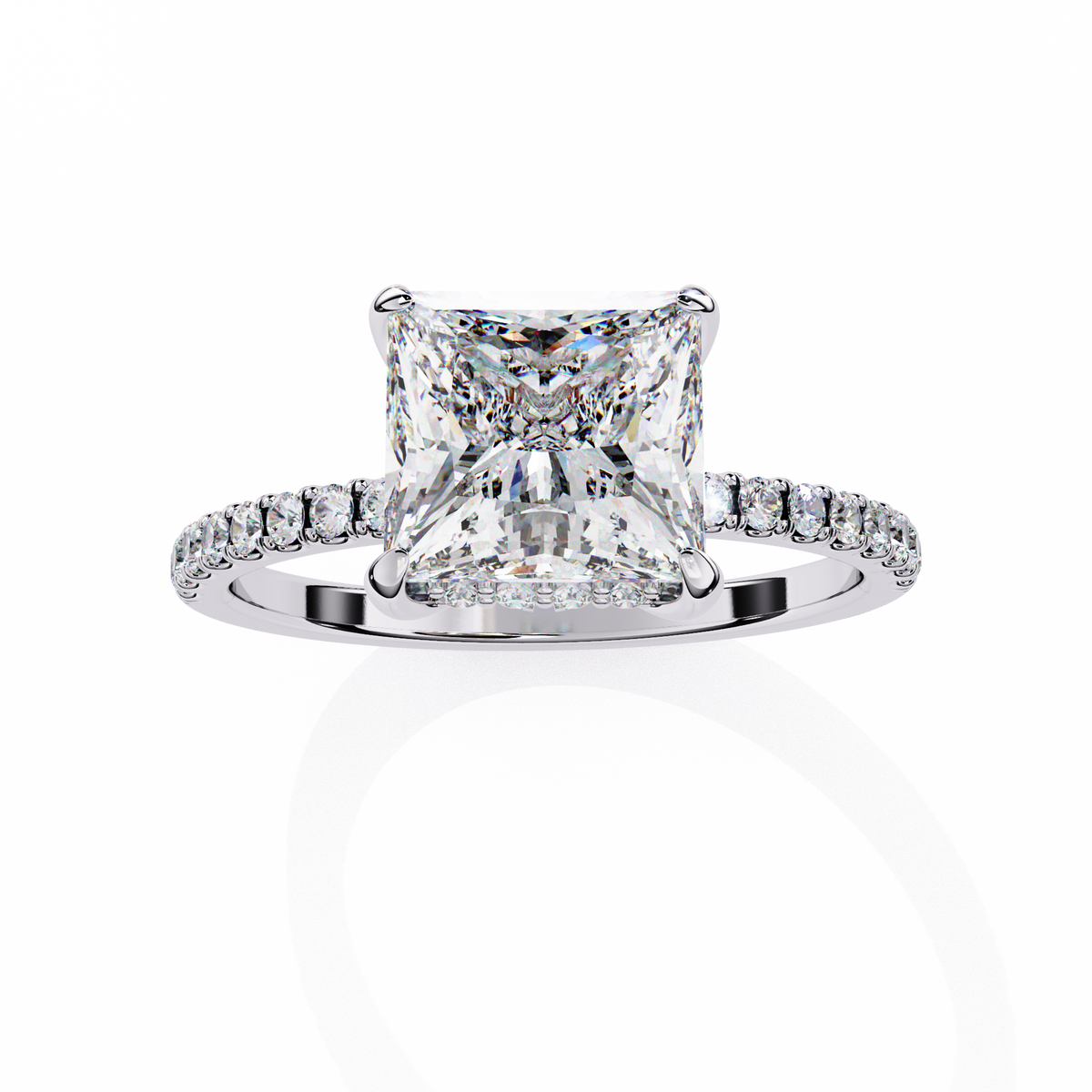 Princess Cut Diamond Halo Ring