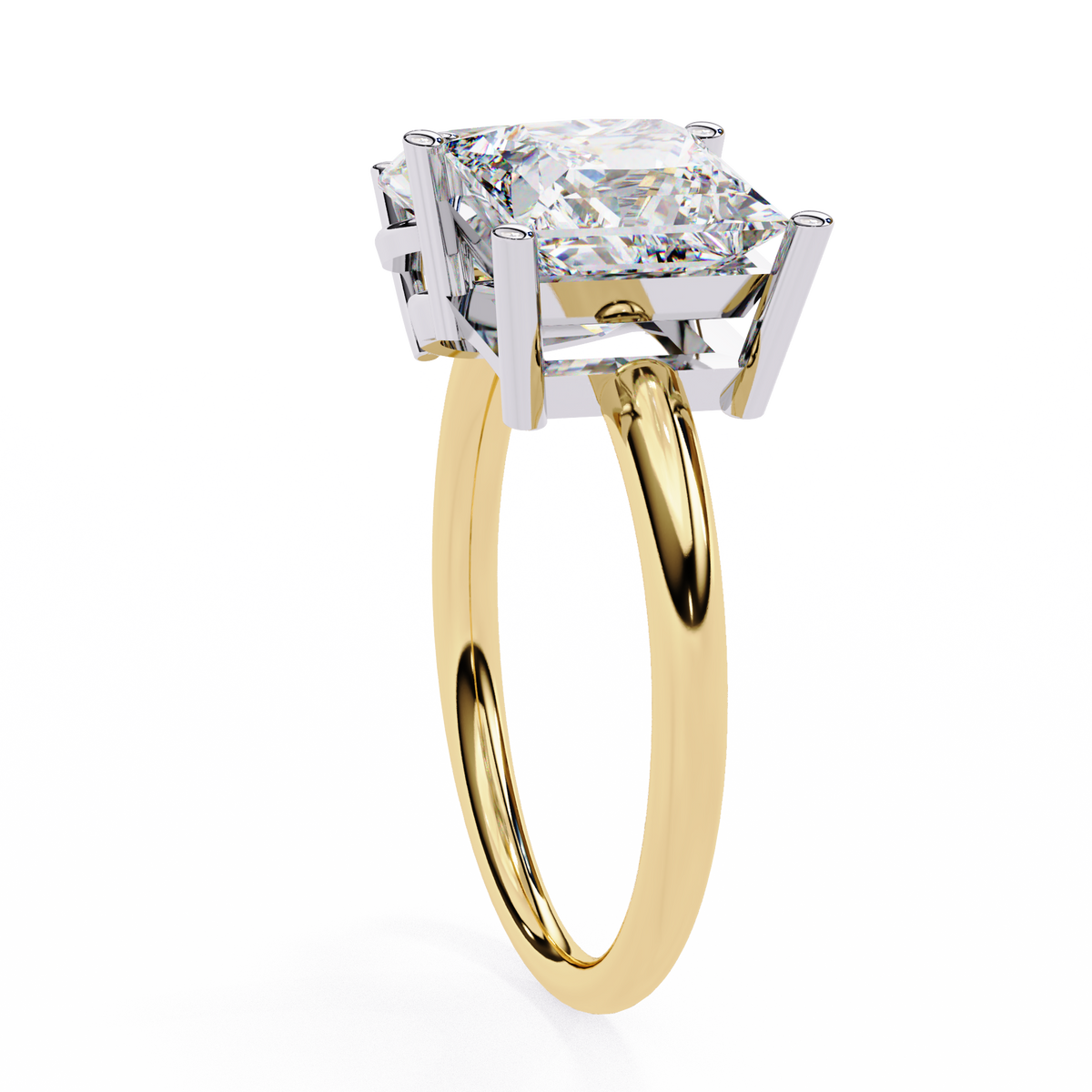 Princess & Pear Toi et Moi Diamond Ring