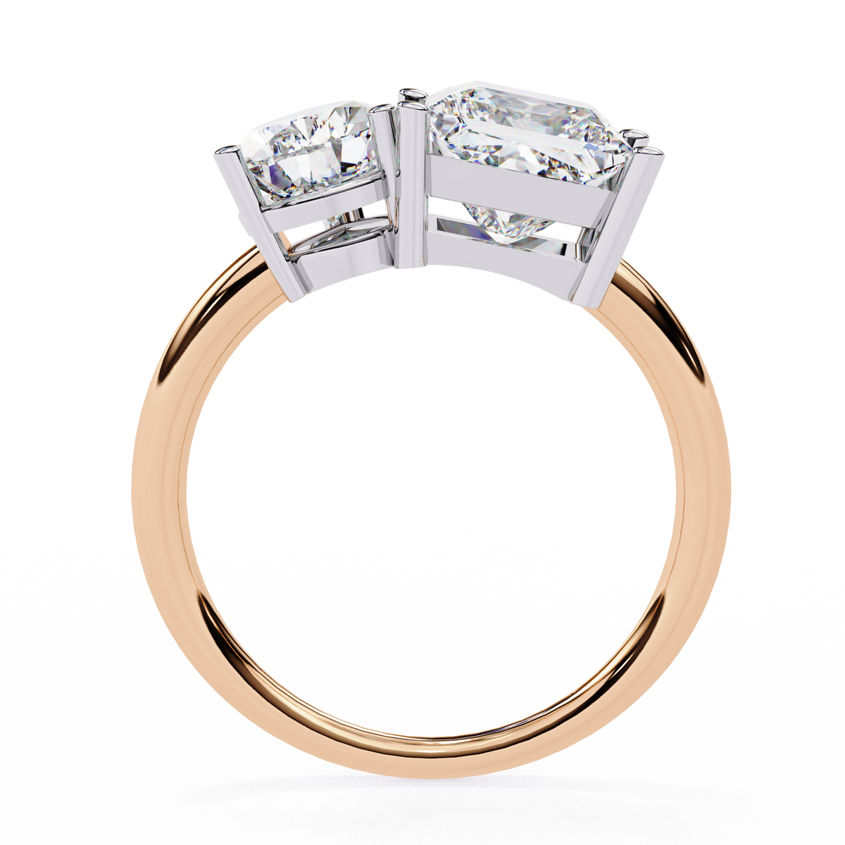 Princess & Pear Toi et Moi Diamond Ring