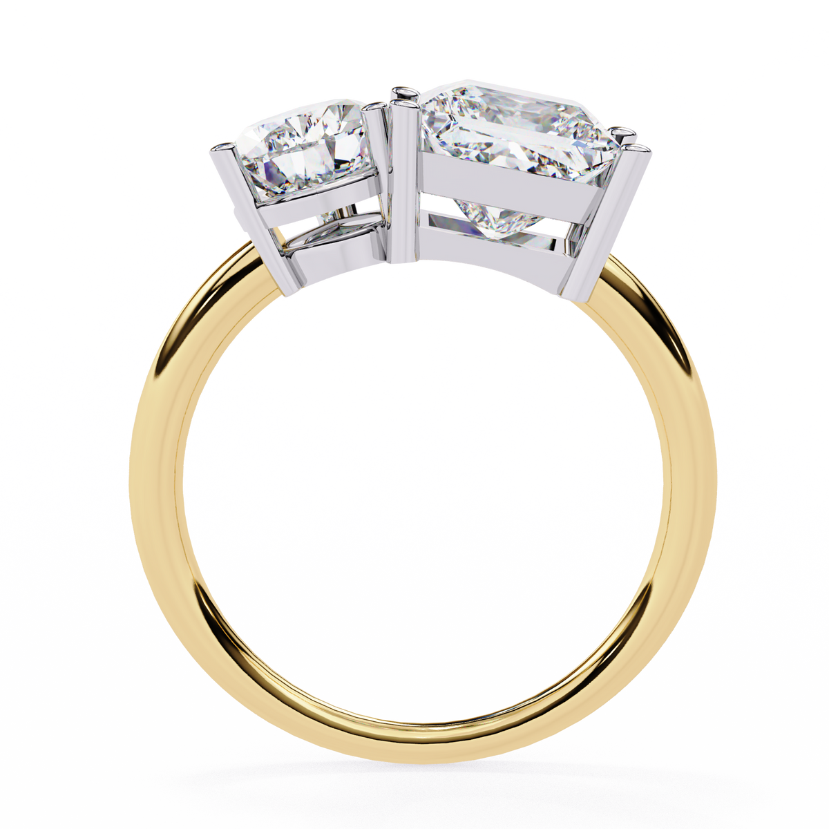Princess & Pear Toi et Moi Diamond Ring