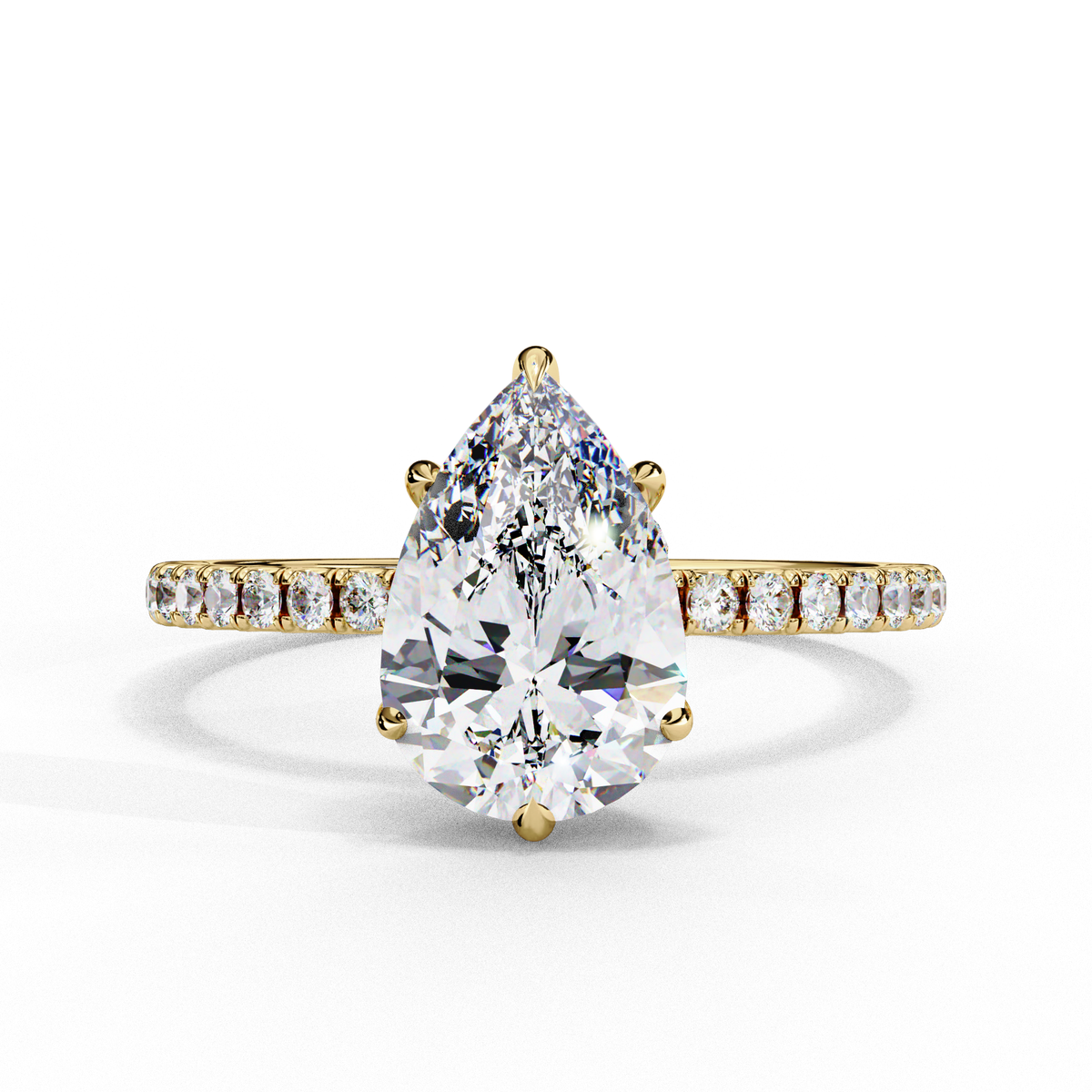 Pear Éclat Solitaire Ring
