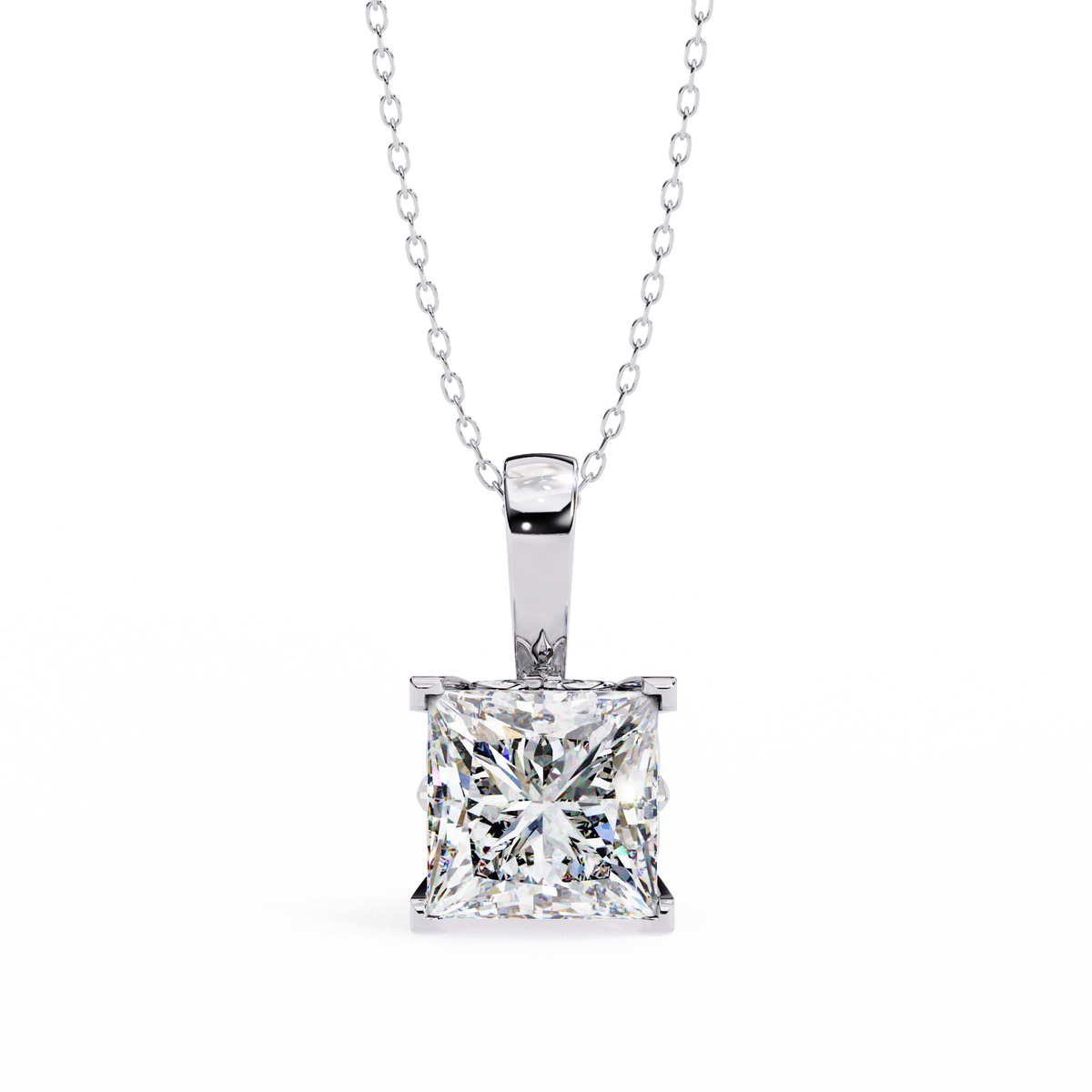 AURELIS  PRINCESS-CUT DIAMOND PENDANT